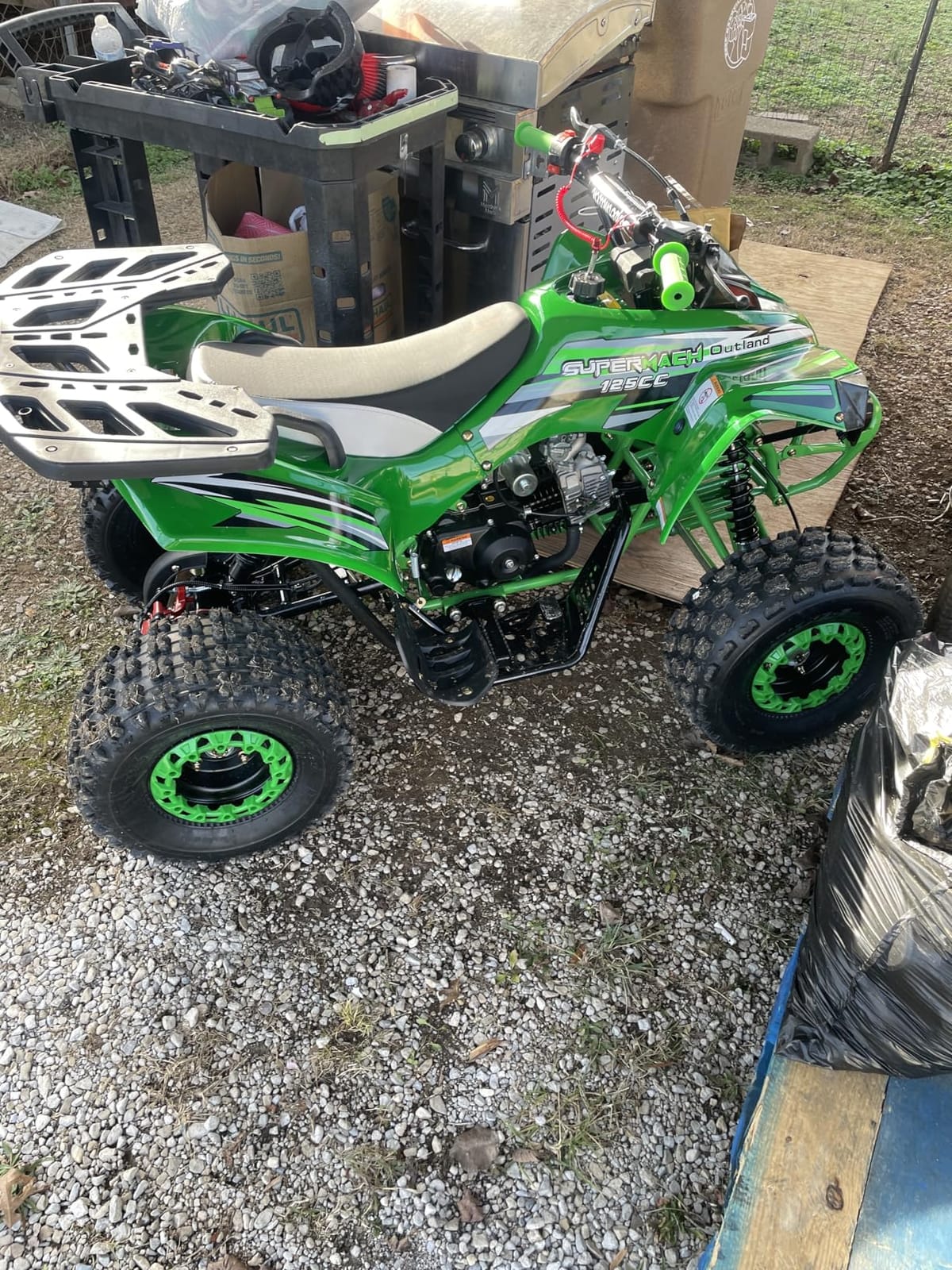 HHH ATV 125cc ATV Youth Utility Style 125cc Quad Fully Automatic with Reverse Gas 4 Wheeler ATVs Big 19/18 inch Tires (Orange) customer photo 1