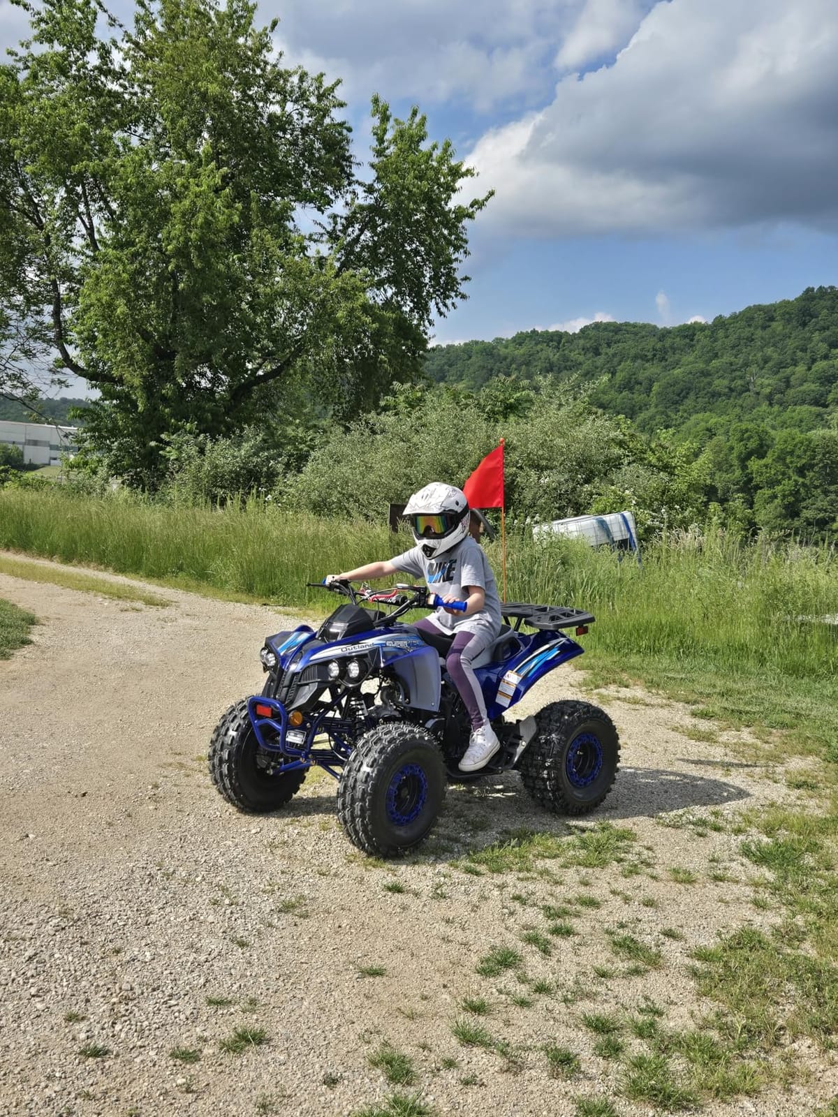 HHH Upgraded 125cc ATV Sports Quad Youth Utility Style 125cc Fully Automatic with Reverse Gas 4 Wheeler Outlander ATVs Quads Big 19/18 inches Tires (Red) customer photo 1