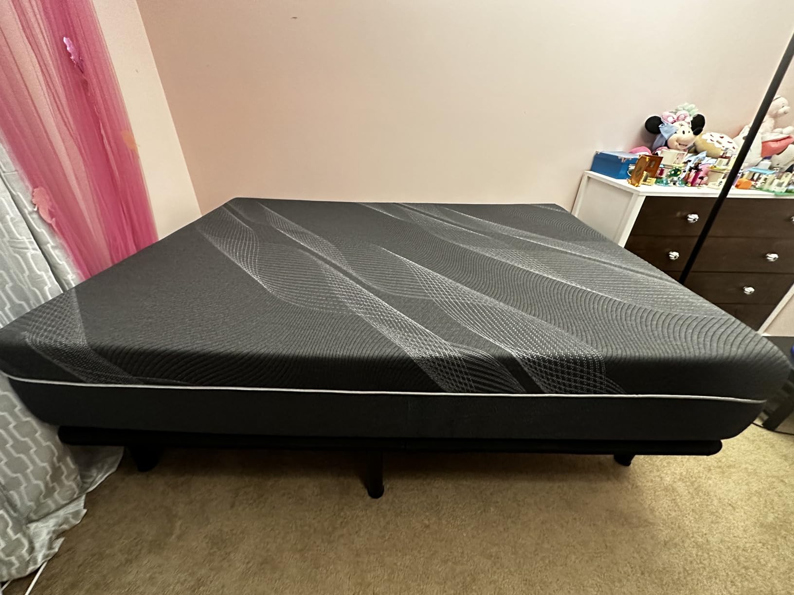 Dyonery Twin XL Adjustable Bed Frame + 12 Inch Gel Memory Foam Mattress | Wireless Remote, Head and Foot Incline, Zero Gravity, Gel-Infused Foam, Fiberglass Free Mattress, Tools-Free Assembly customer photo 2
