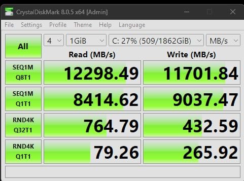 Corsair MP700 PRO 2TB M.2 PCIe Gen5 x4 NVMe 2.0 SSD - M.2 2280 - Up to 12,400MB/sec Sequential Read customer photo 1