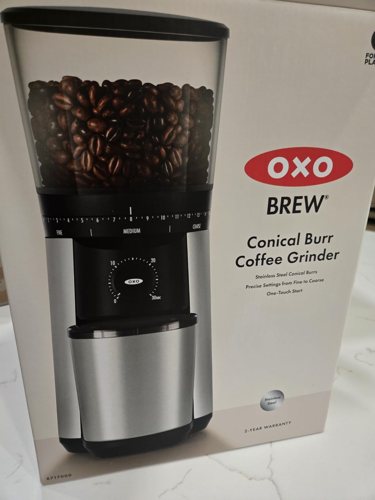 OXO Brew Conical Burr Electric Coffee Bean Grinder - 12 Oz, Matte Black | Automatic, Stainless Steel, Smart Consistent Grind For Espresso And Drip Coffee customer photo 2