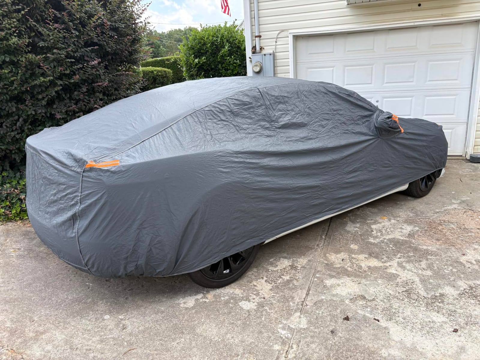 GUNHYI Premium Car Cover Custom Fit Ford Mustang, 16 Layers Heavy Duty Car Cover Waterproof All Weather with Zipper Door for Sun Rain Snow Dust Uv Protection customer photo 1