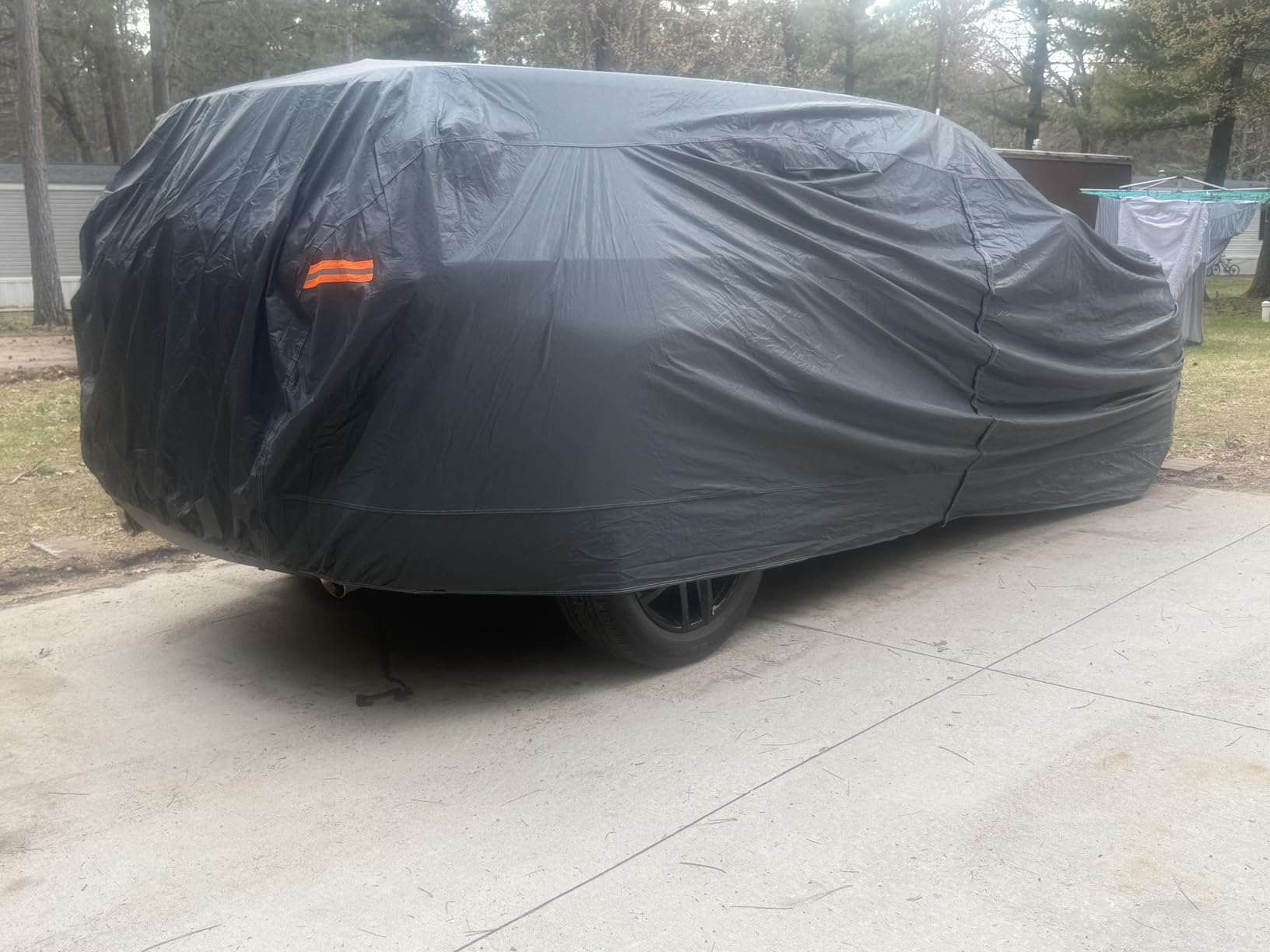 GUNHYI Premium Car Cover Custom Fit Ford Mustang, 16 Layers Heavy Duty Car Cover Waterproof All Weather with Zipper Door for Sun Rain Snow Dust Uv Protection customer photo 2