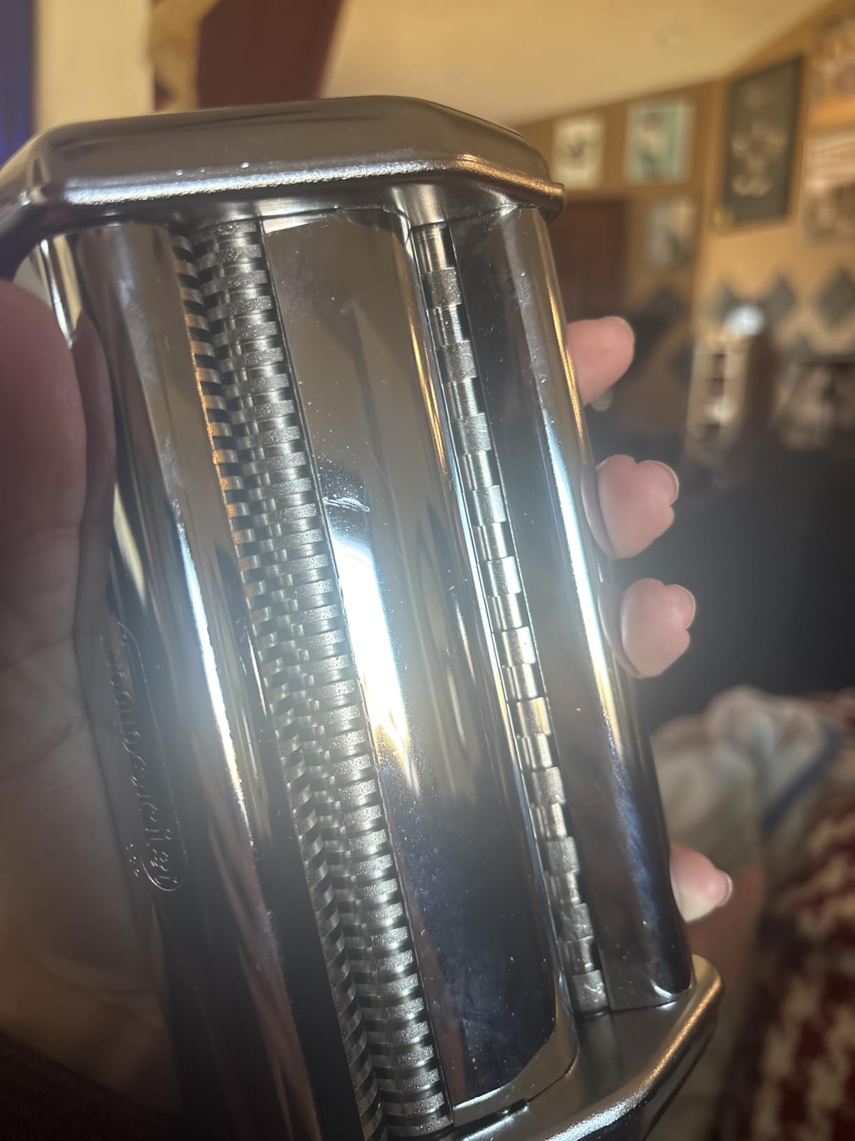 Imperia Pasta Maker Machine- 100% Made in Italy, Heavy Duty Steel Construction, Easy Lock Dial, Wood Grip Handle & Cleaning Brush- Fresh Homemade Italian Spaghetti Fettuccine or Lasagna (Classic Line) customer photo 2