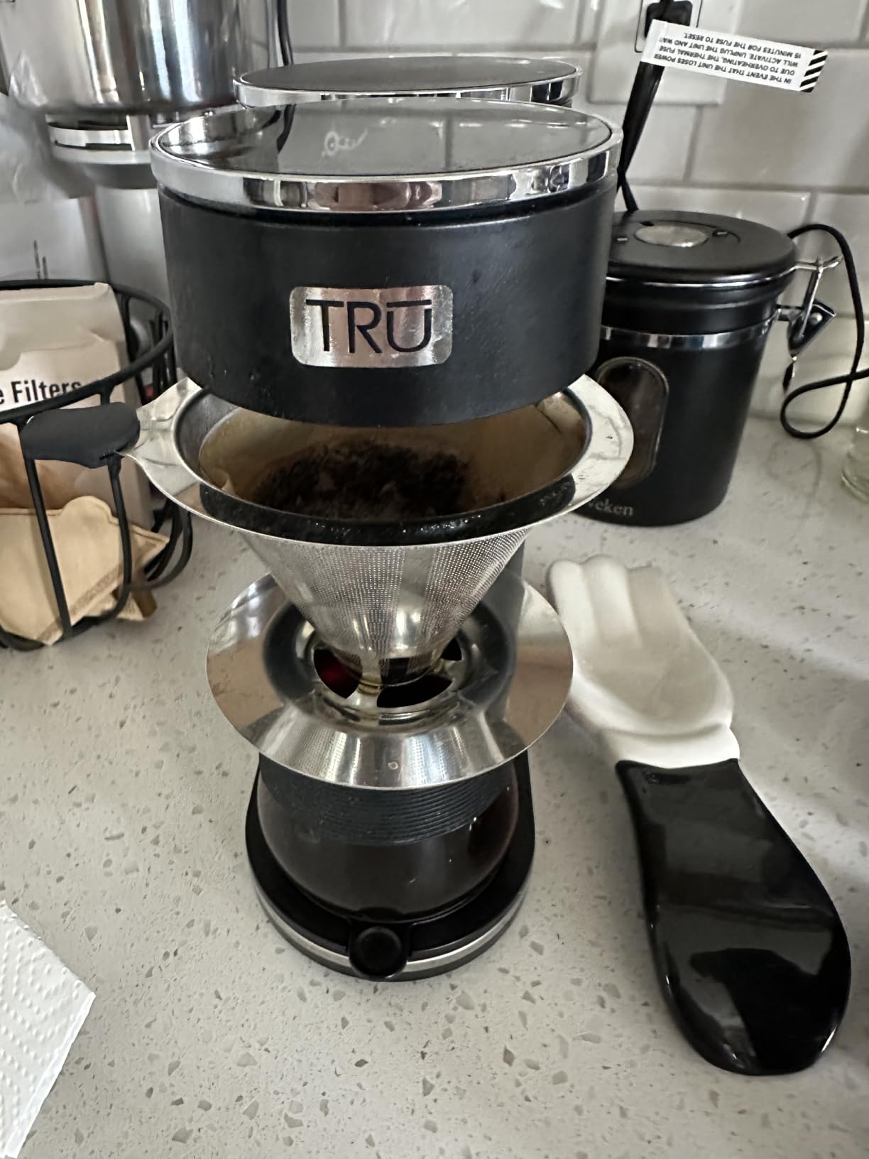 Tru Automatic Pour Over Coffee Maker with Digital Controls | Automatic Pour-Over Coffee Brewer with Digital Controls & Plastic Cone Dripper for Everyday Household Use customer photo 2