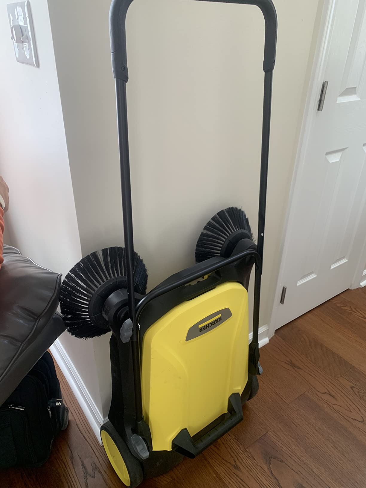 KÄRCHER Pro Walk Behind Outdoor Push Sweeper, KM 70/20 C 2SB, Two Bristle Brushes, Sweeps up to 20,000 ft²/h - 11 Gallon Capacity - for Commercial Use in Warehouses, Workshops, and More customer photo 2