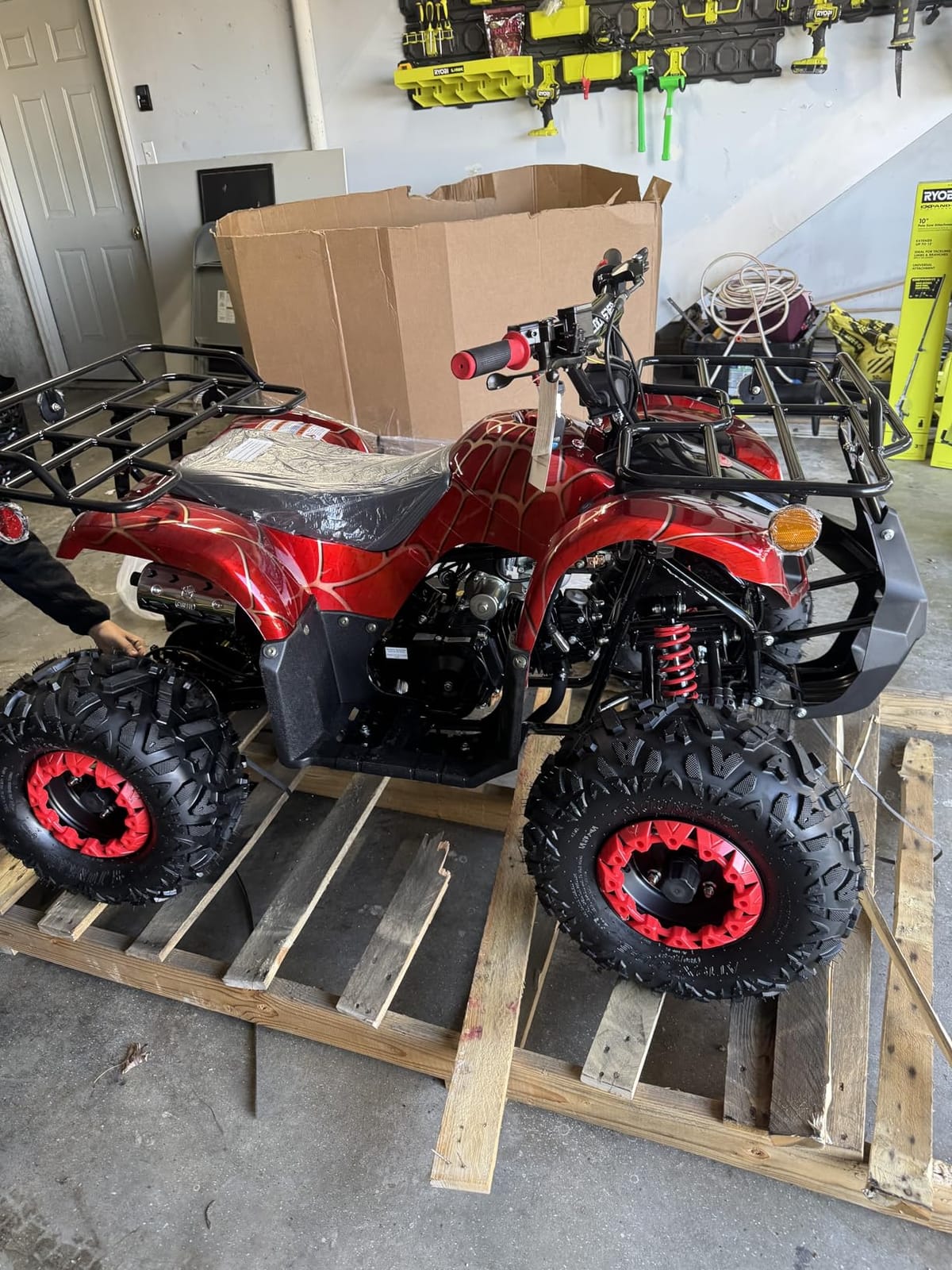 Coolster 125cc ATV - Gas Quad, Automatic-Reverse, Black, 3125XR8-U2 | 4-Stroke Four Wheeler ATV, Electric Start, LED Headlights, 19/18 Inch Oversized Wheels & Tires, Hub/Hydraulic Disc Brakes customer photo 1