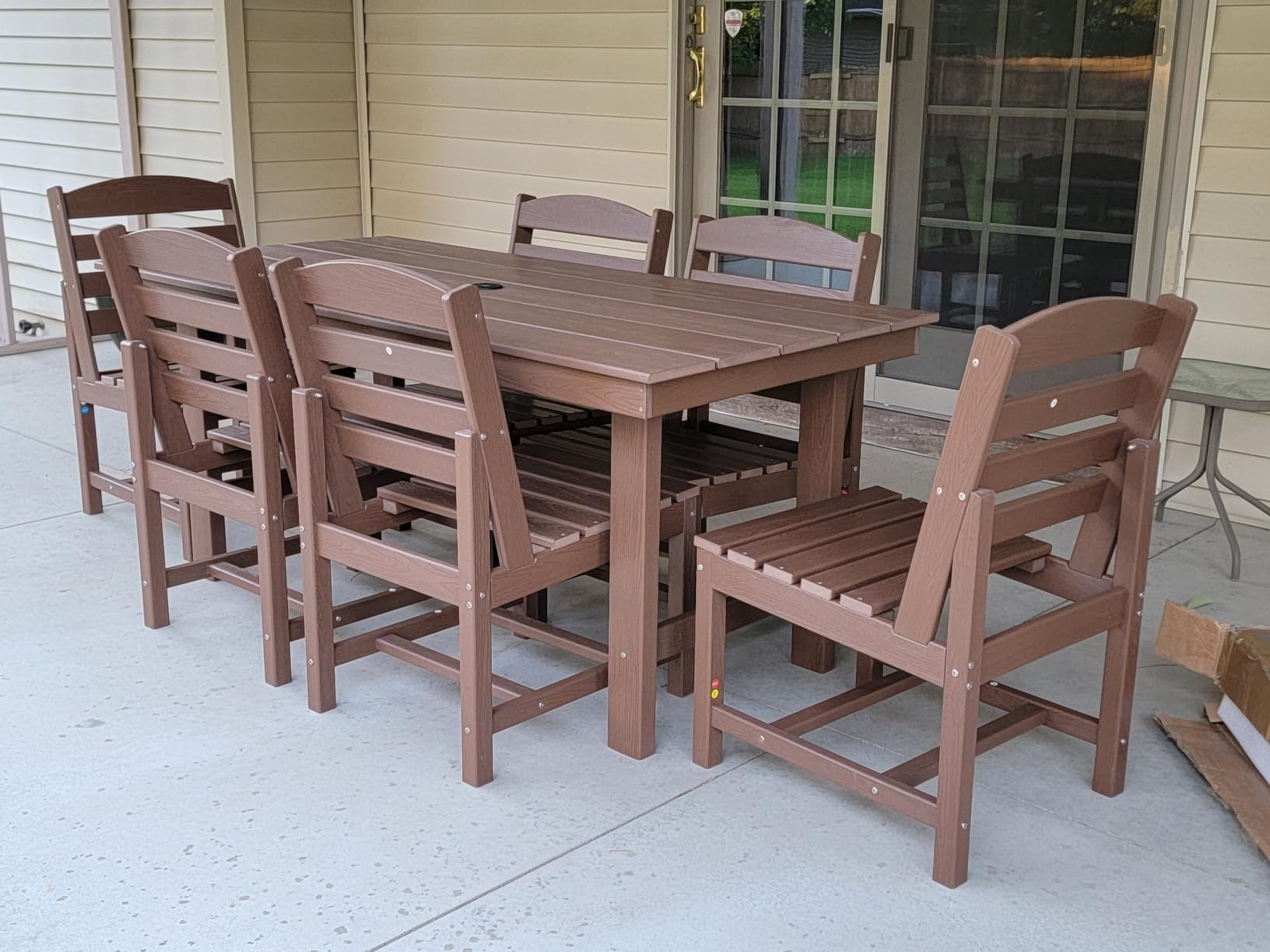SERWALL 7 Pcs Outdoor Dining Set, 67