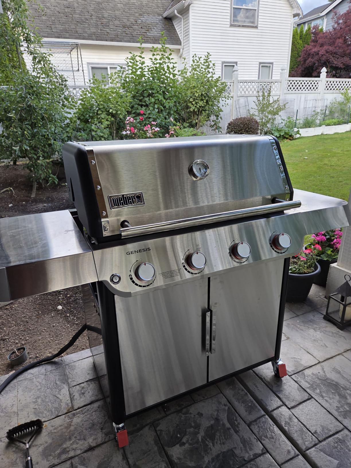 Weber Genesis S-415 Gas Grill, Natural Gas Grill, Stainless Steel BBQ Grill | 4 PureBlu Burners, Stainless-Steel Cooking Grates, Side Tables and Large Cooking Area, Weber Grill for Outdoor Cooking customer photo 1