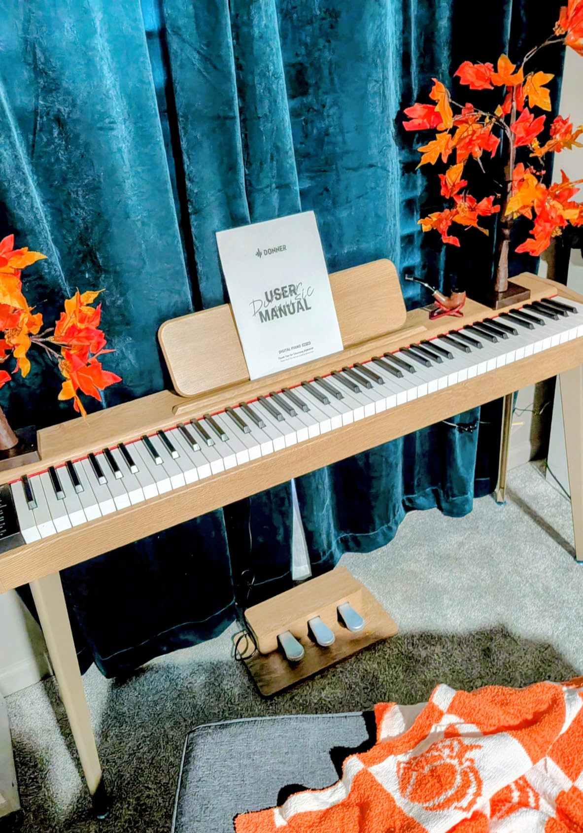Donner OURA DDP-60 88 Key Digital Piano: Full Size Keyboard, Sensitive Touch, 8 Reverbs, Recording, 128 Voices. Includes Three Pedal, Electric Piano Keyboard for Beginners customer photo 1