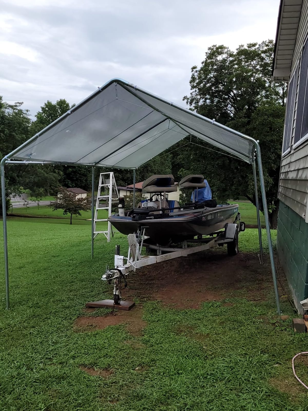 Quictent 10x15 ft Heavy Duty Car Canopy Galvanized Frame Carport Outdoor Party Tent Boat Shelter with 3 Reinforced Steel Cables - Green customer photo 2
