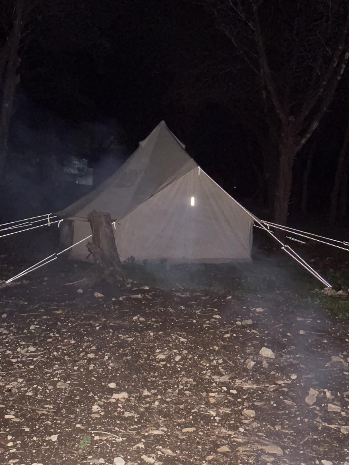 Canvas Bell Tent With Stove Jack - Waterproof and Breathable Yurt, Glamping Tent With Detachable Groundsheet for Camping Party customer photo 1
