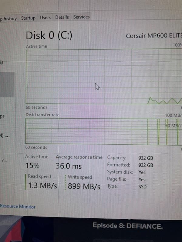 Corsair MP600 Elite 1TB M.2 PCIe Gen4 x4 NVMe SSD - M.2 2280 - Up to 7,000MB/sec Sequential Read - High-Density 3D TLC NAND - Black customer photo 2