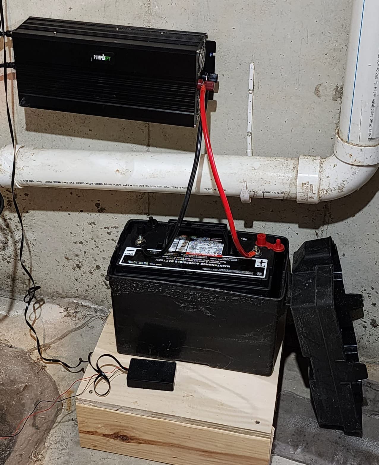 PumpSpy 2000W Sump Pump Battery Backup System, Safe Back Up System for Emergency and Power Outage, Superior Home Silent Sump Pump Backup Power Supply with Intelligent Cooling customer photo 1