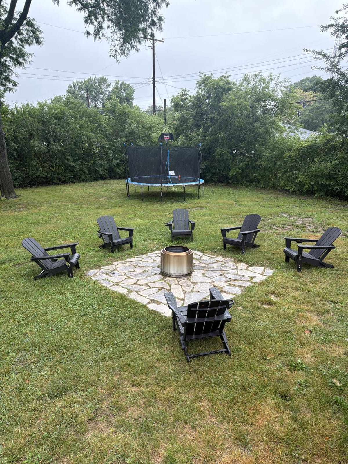 SERWALL Folding Adjustable Adirondack Chairs Set of 6, Cup Holders, Black customer photo 2