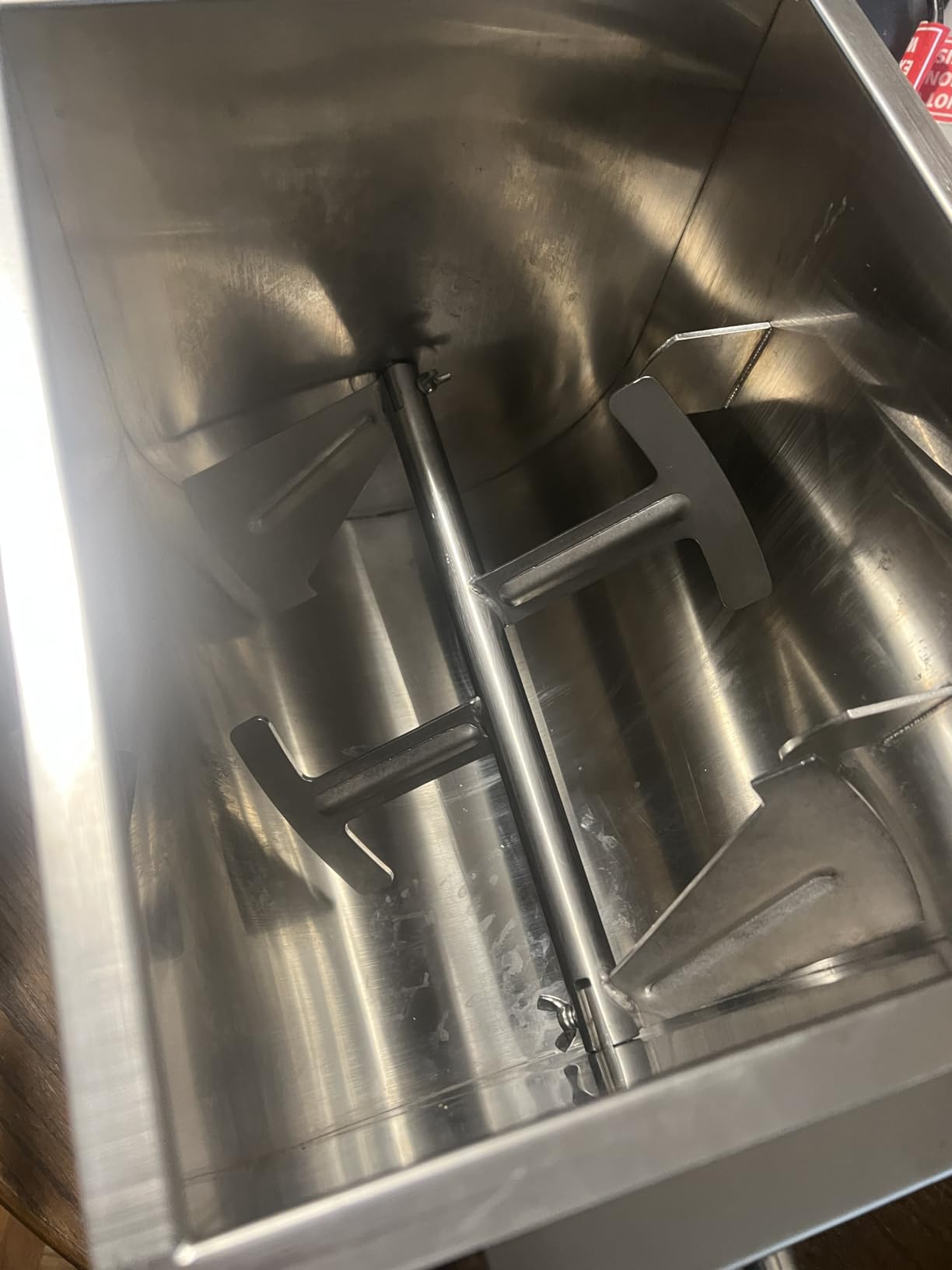 CLIVIA Manual Meat Mixer, 30 Pound Meat Mixer for Sausage, 30lbs Capacity Tilt Tank Sausage Mixer Stainless Steel Food Processer for Meat, Vegetable, Burger, Dumplings customer photo 1