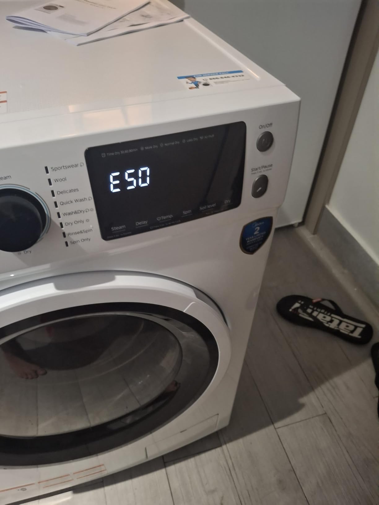 Midea Washer Dryer Combo 2.7 Cu.ft 24 inch All-in-One Front Load 1400 RPM White customer photo 1