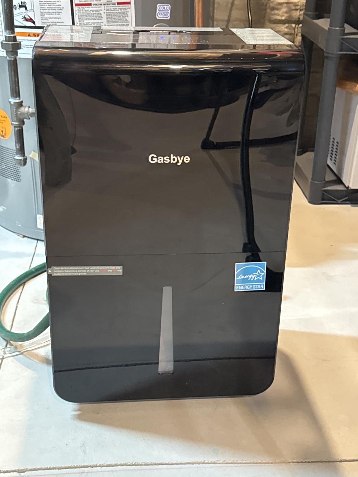 Gasbye 4500 Sq.Ft. 2026 Energy Star Dehumidifier for Basement & Large Rooms with Drain Hose, Max 115 Pints/Day | 45dB Quiet Compressor | 1.7 Gal Water Tank | Auto Shut-Off & Restart, Black customer photo 1