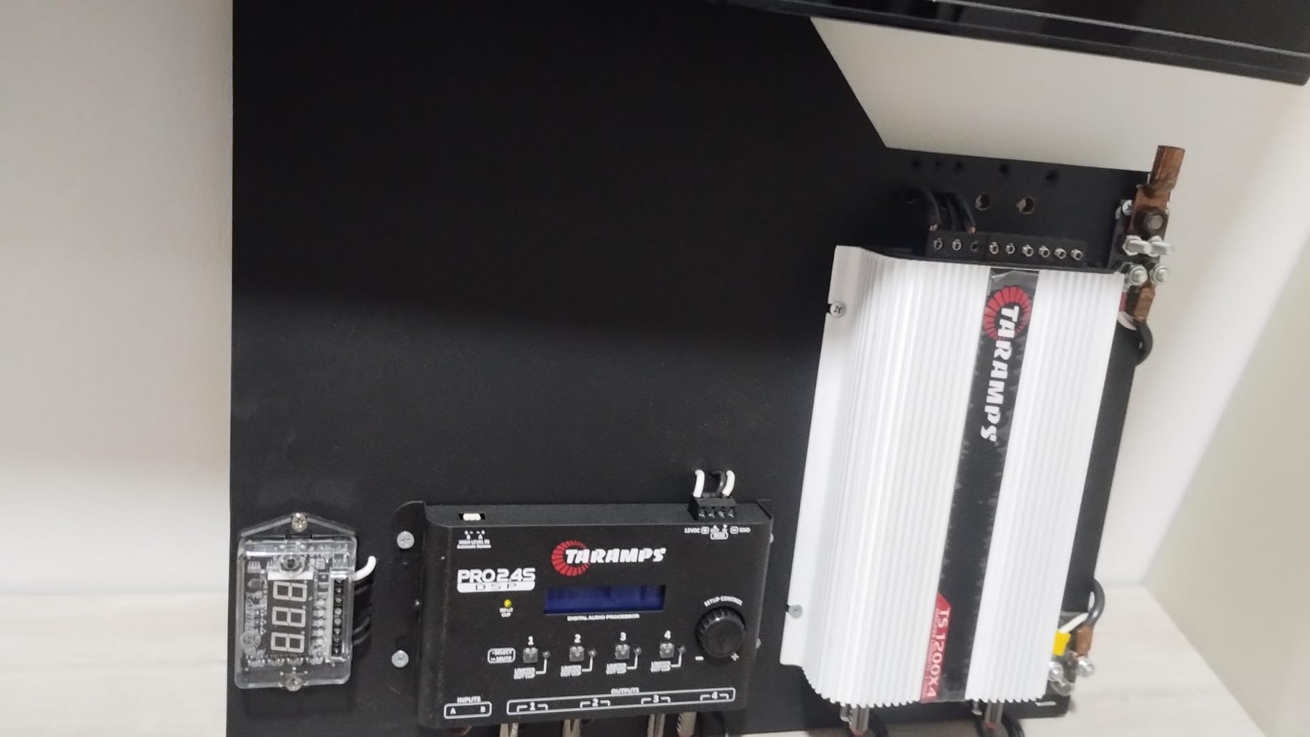 Taramps TS 1200 Watt Amp 4 Channel Amplifier Car Audio, Full Range Crossover Fixed RCA/Wire Input - Multichannel Class D, 2 Ohm Car Amplifier Kit Profesional Installation Recommended customer photo 1