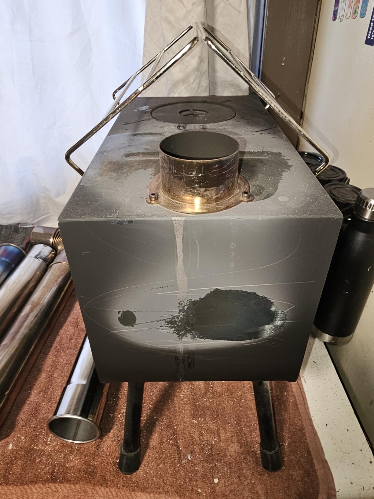 Tent Wood Stove, Temp Control Portable Hot Tent Stove for Camping customer photo 2