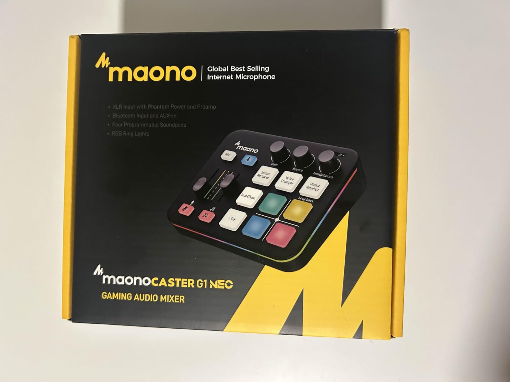 MAONO Gaming Audio Mixer, Audio Interface with Pro-preamp, RGB, Bluetooth, 48V Phantom Power for Live Streaming, Podcasting, Content Create, Gaming MaonoCaster G1 NEO customer photo 1