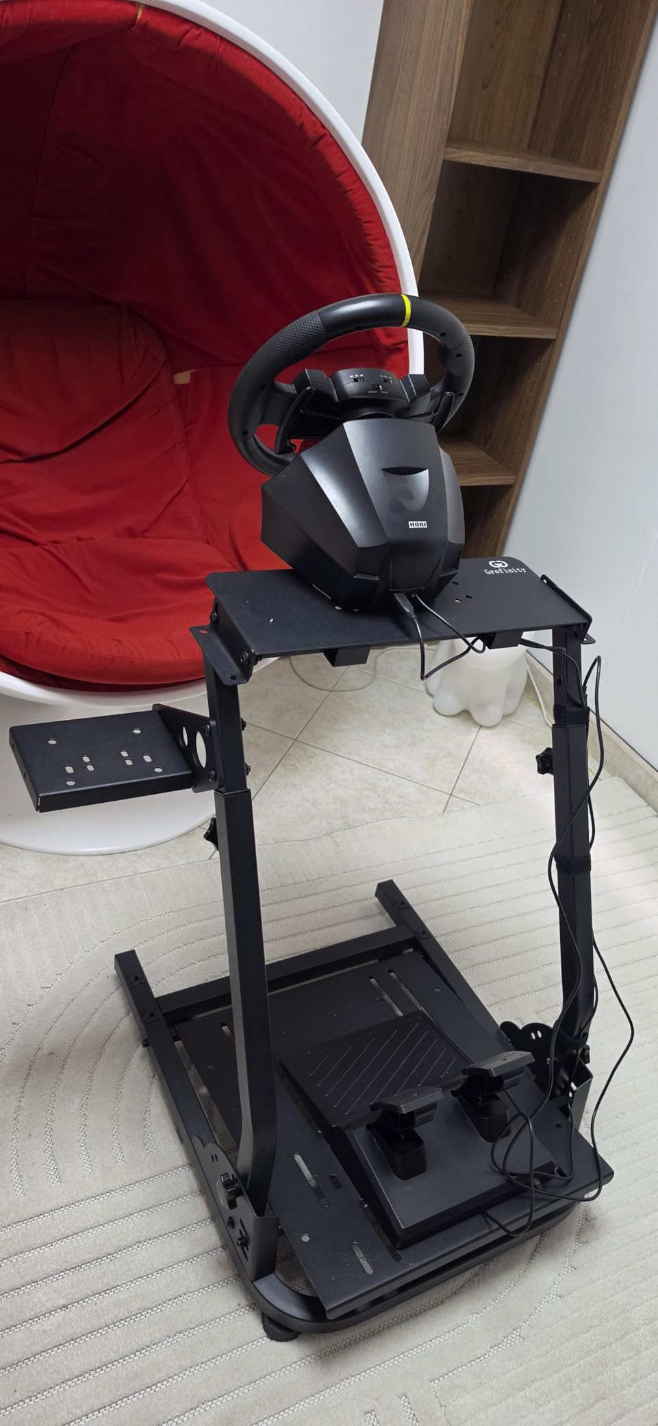 Grefinity Racing Wheel Stand, Height Adjustable Steering Wheel Stand customer photo 2