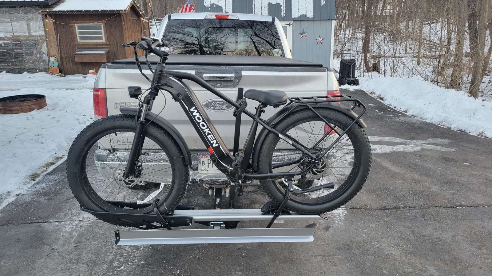 Young Hitch Mount Single Bike Rack with Ramp, 100 lbs Capacity | For Electric Bike, Bike Carrier for Truck, Trailer, RV, SUV customer photo 2