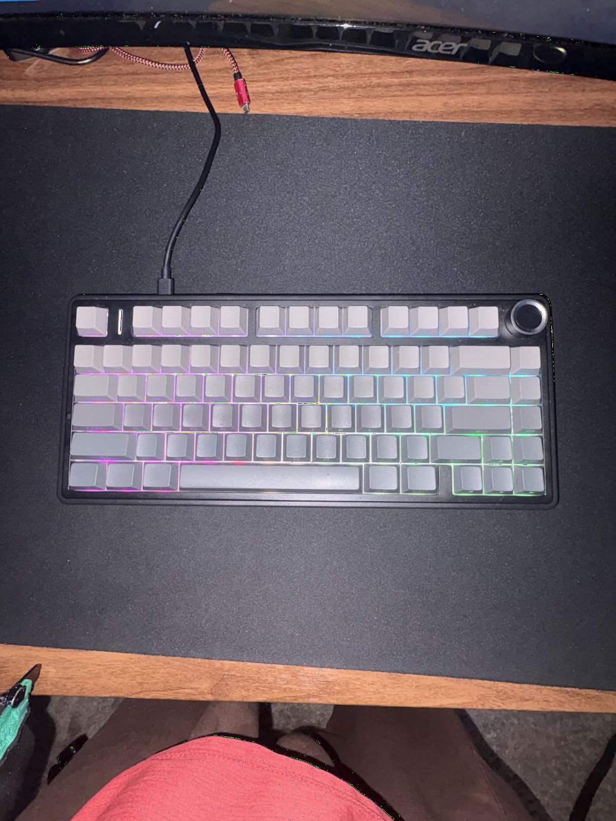 AULA F75 Pro Wireless Mechanical Keyboard, 75% Hot Swappable Custom Keyboard with Knob, RGB Backlit, Pre-lubed Reaper Switches customer photo 2