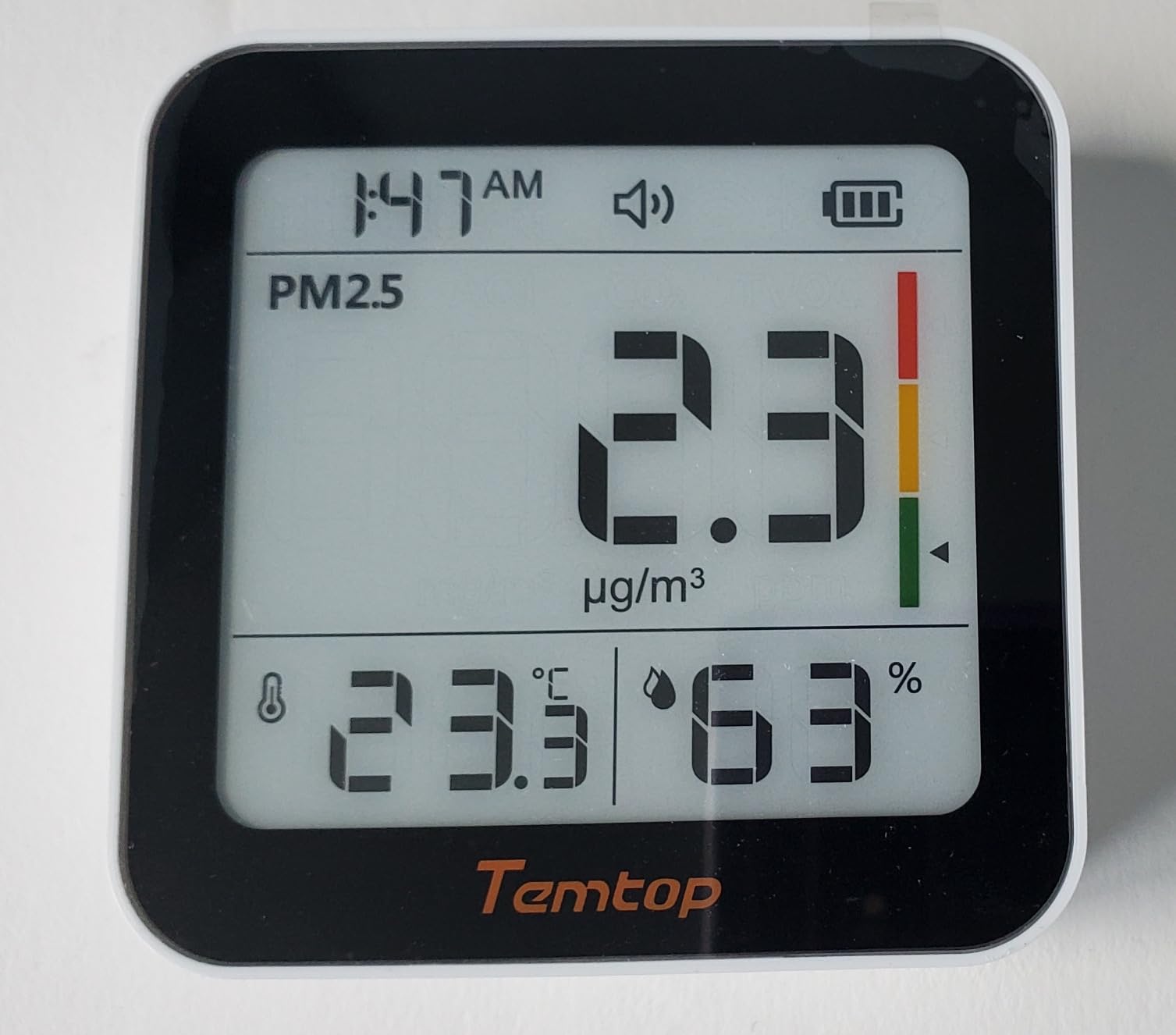 Temtop M10+ 6-in-1 CO2 Meter & Indoor Air Quality Monitor | PM2.5, TVOC, AQI, E-Ink Display, 60-Day Battery, App Temperature & Humidity for Home Bedroom Office customer photo 2