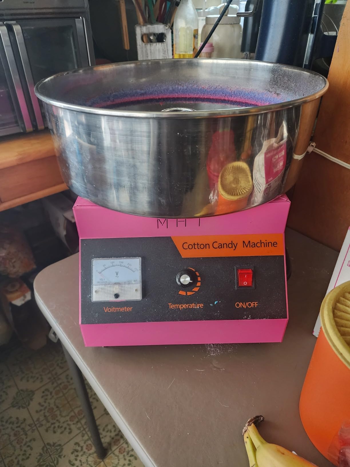 Commercial & Home Cotton Candy Machine 110V 1000W,3 Mins Fast Preheat, Stainless Steel, Easy to Operate & Clean for Birthday Party, Events & Commercial Use customer photo 2