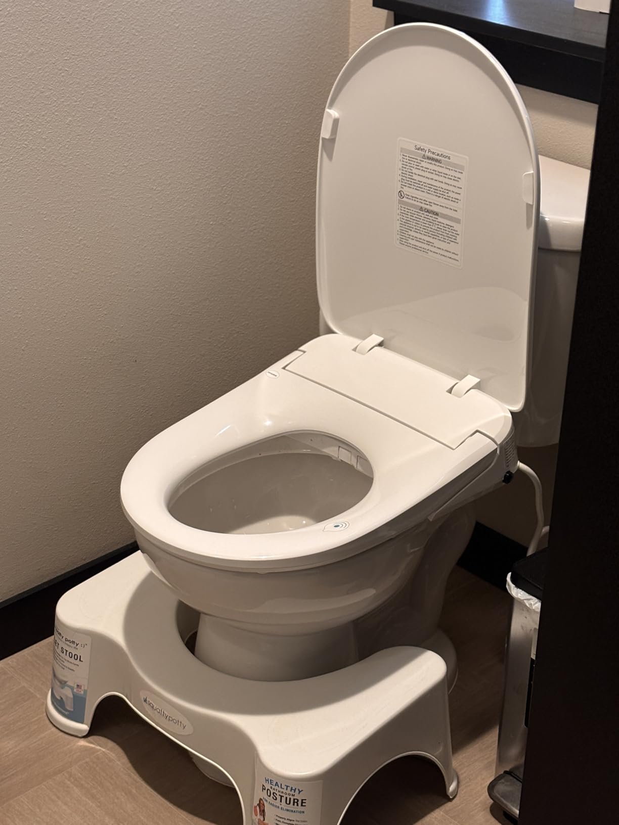 Alpha iX Pure Bidet Toilet Seat in Elongated White, Ultra Low Profile, Endless Warm Water, Arced Stainless Steel Nozzle, Blue LED Nightlight, Dryer customer photo 1