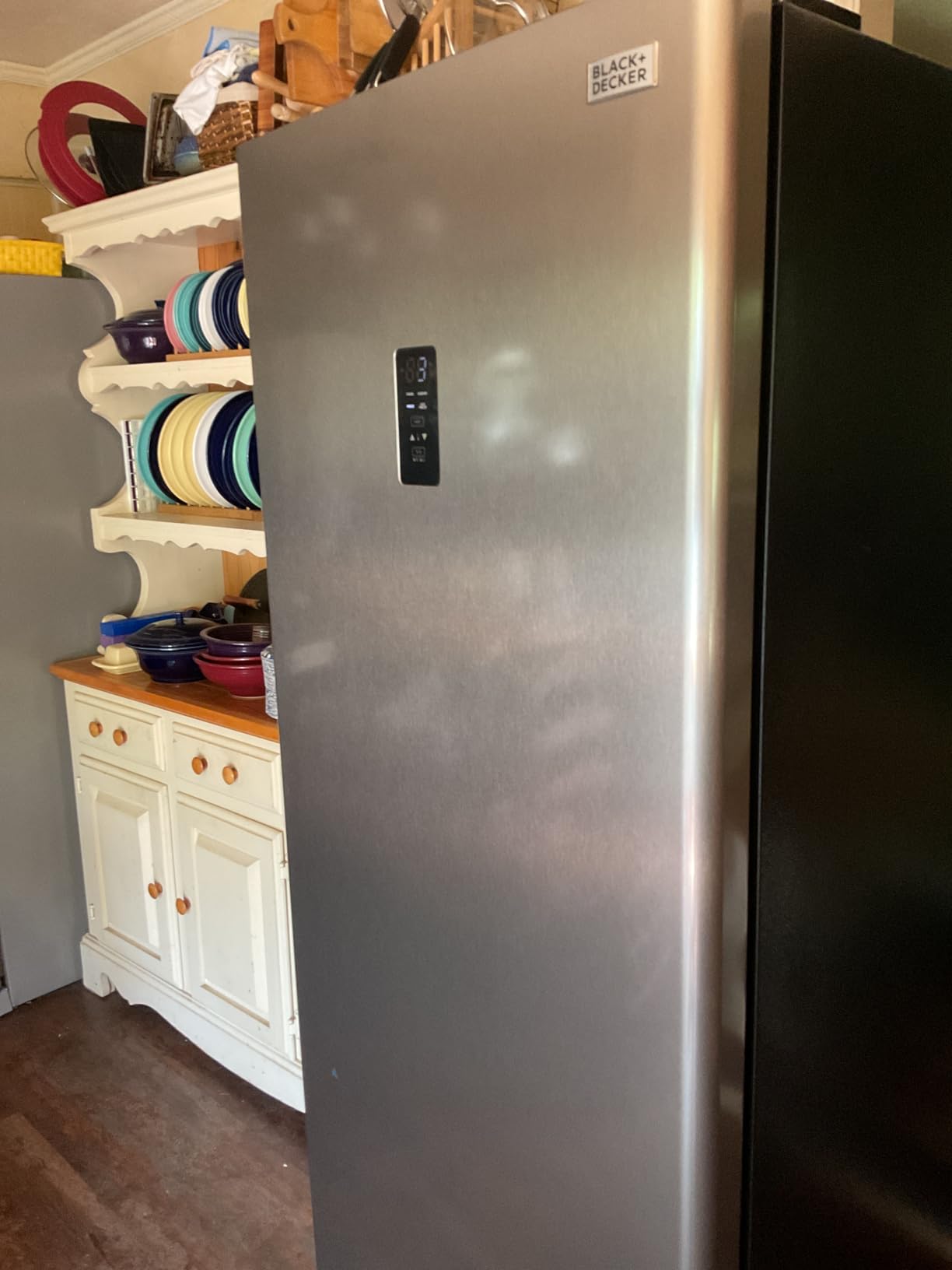 BLACK+DECKER 16 Cu. Ft. French Door Refrigerator, Built-in Ice Maker, White | Full Size Refrigerator with Bottom Mount Freezer Drawer, Frost Free, ENERGY STAR certified, Auto Defrost customer photo 1