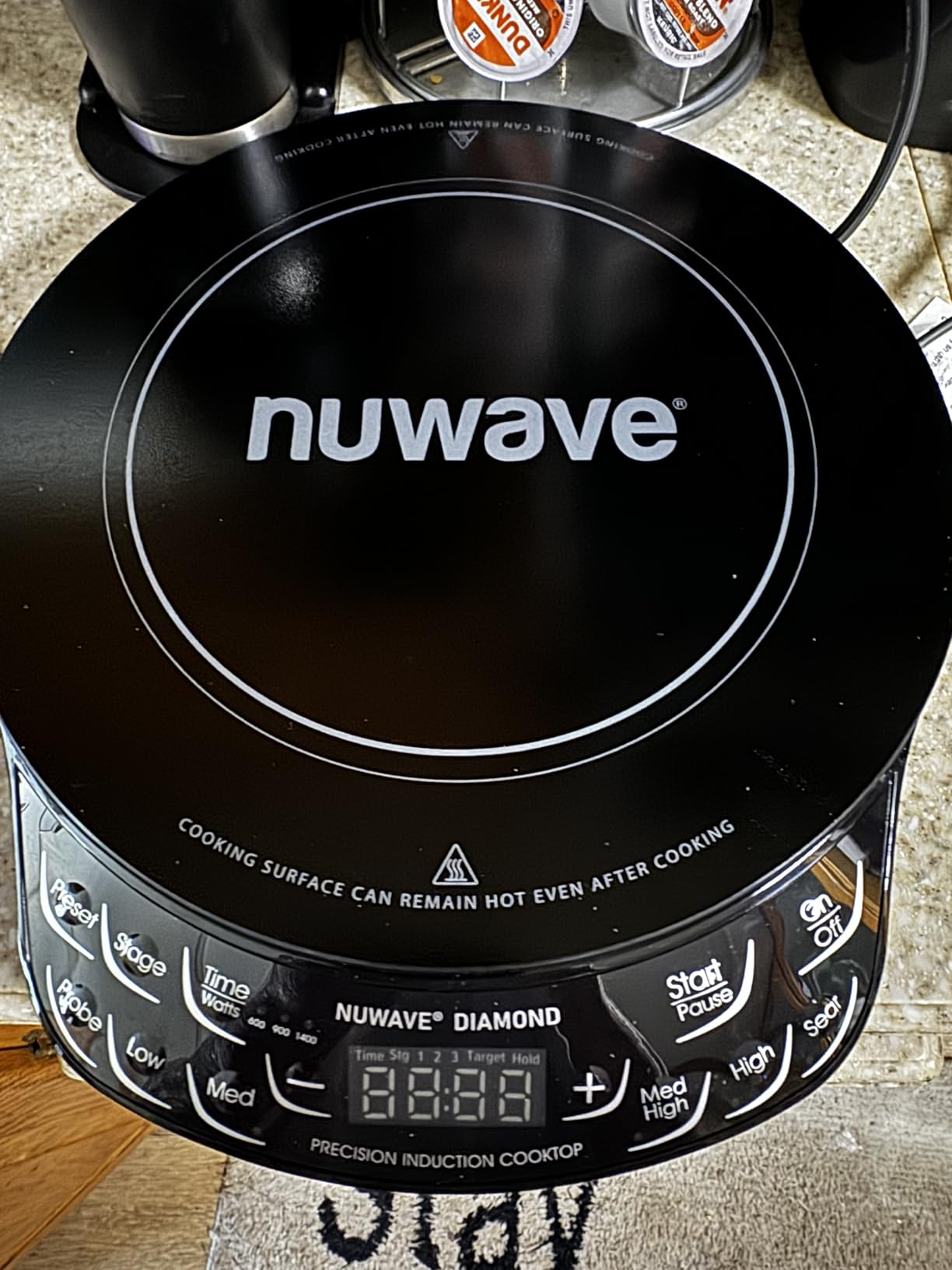 Nuwave Diamond Induction Cooktop, New & Improved Electric Burner with Probe, 91 Temps 50°F to 500°F, 6.5