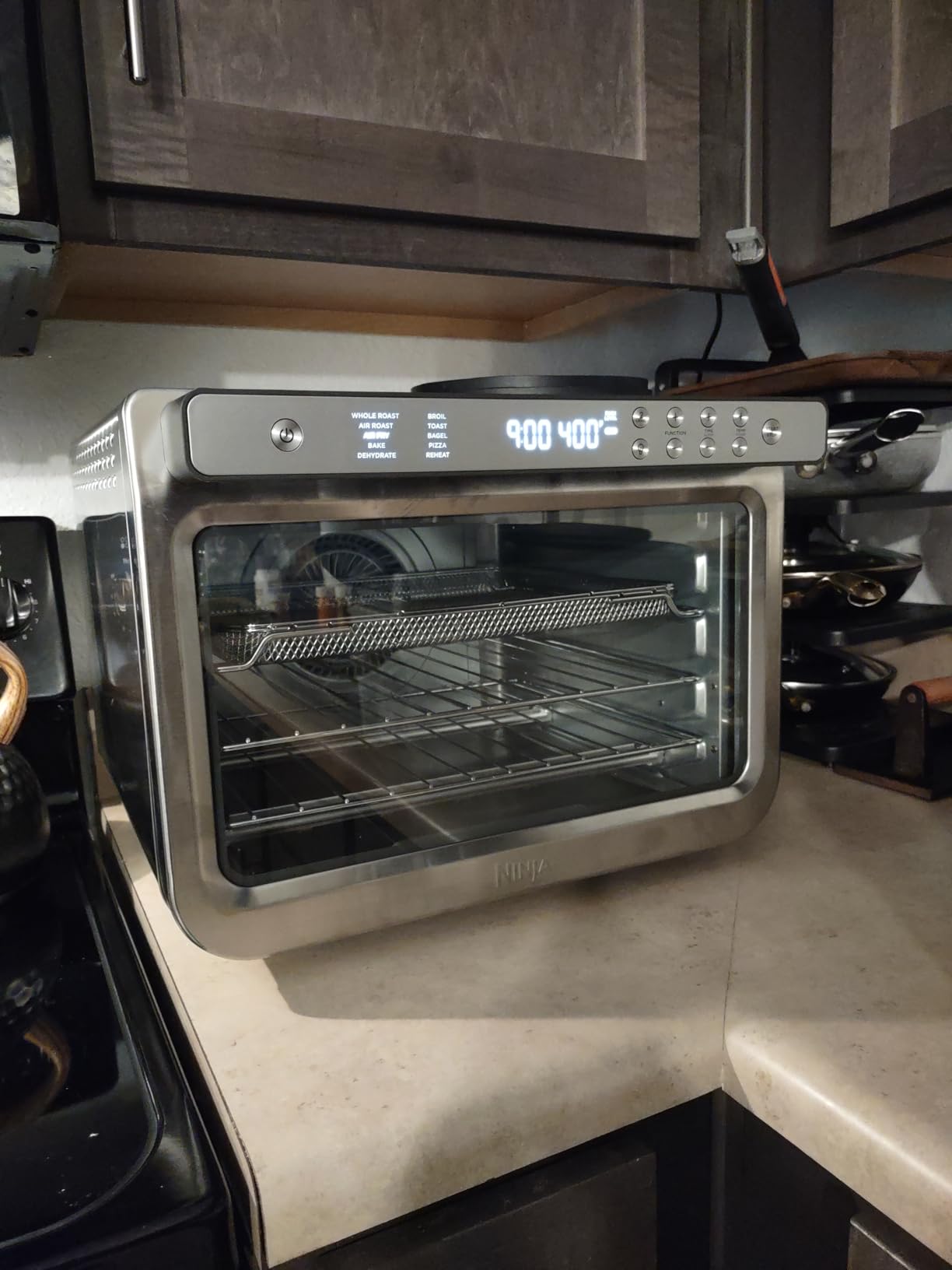 Ninja Prestige Smart XL Countertop Oven, 10-in-1, Stainless Steel, DT501 | Bakes 20 cookies, Fits 12 lb turkey, Air fry, bake, toast, pizza, reheat, 1800W customer photo 1