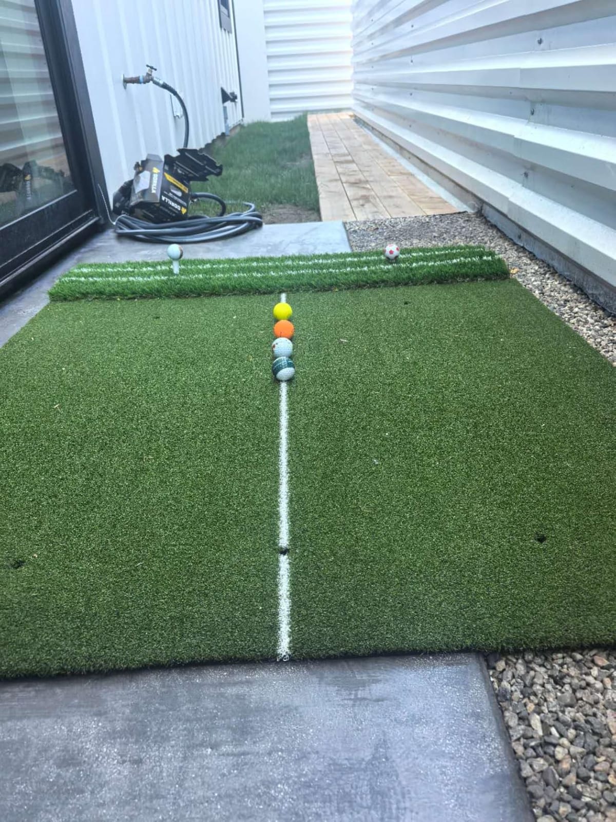 Premium Dual-Turf 5x4ft Golf Mat: 21MM to 50MM High-Elasticity Base Upgraded Golf Hitting Mat, Alignment & Angle of Approach Aid, Indoor/Outdoor Practice, Green, Ideal Gifts for Men Him Dad Husband customer photo 2