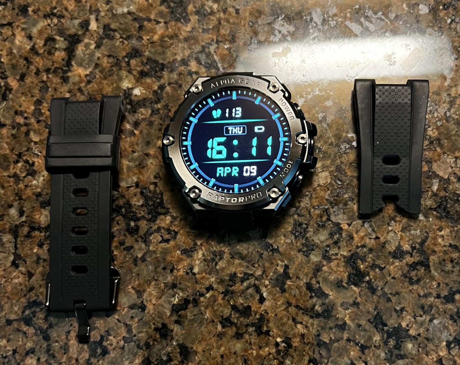 ALPHAGEAR Raptor PRO Smartwatch for Men, Tactical Military Smart Watch, 800mAh 21-Day Battery, Bluetooth Calling, Voice Assistant, IP68 + 5ATM Water Resistant, for Android iPhone customer photo 2