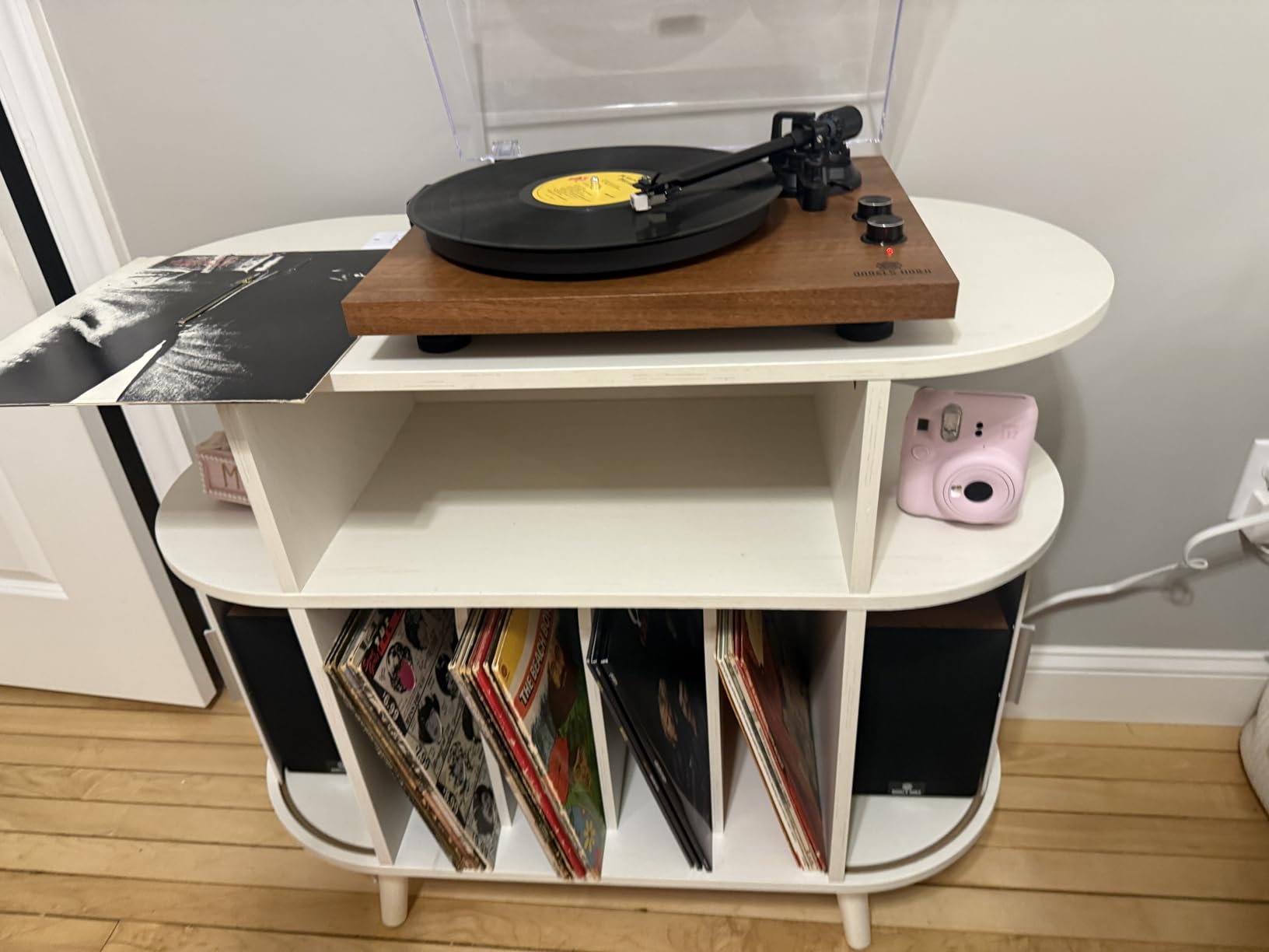 ANGELS HORN Vinyl Record Player with Speakers, Bluetooth Hi-Fi Turntable | Built-in Phono Preamp, Belt Drive 2-Speed, Adjustable Counterweight, Pitch Control customer photo 1