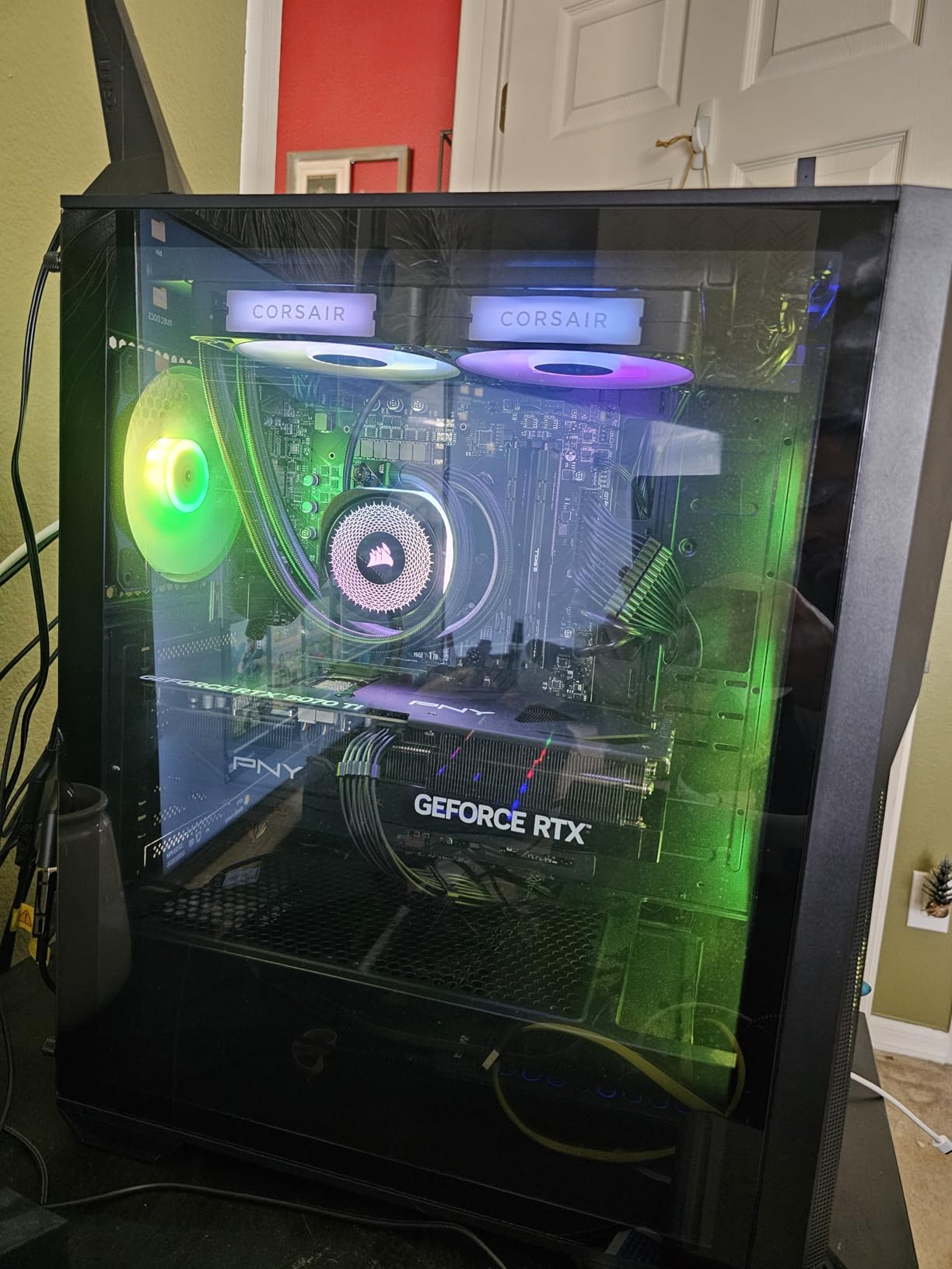 CORSAIR iCUE Link Titan 360 RX RGB Liquid CPU Cooler - 360mm AIO - Low-Noise - FlowDrive Cooling Engine - Intel LGA 1851/1700, AMD AM5/AM4 - 3X RX120 RGB Fans - iCUE Link System Hub Included - Black customer photo 2