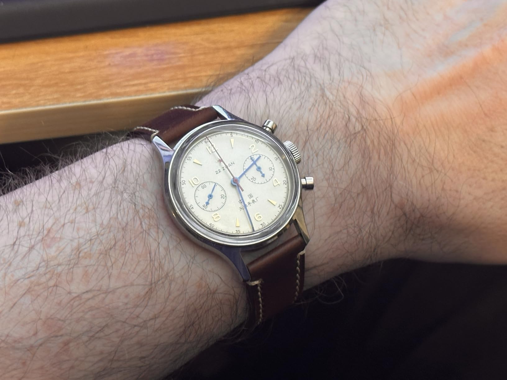 SEA-GULL Men's Mechanical Wristwatch 1963 Aviation Chronograph Pilot Mechanical Watch, Manual Winding, GD 1963 International Edition, ST1901 customer photo 2