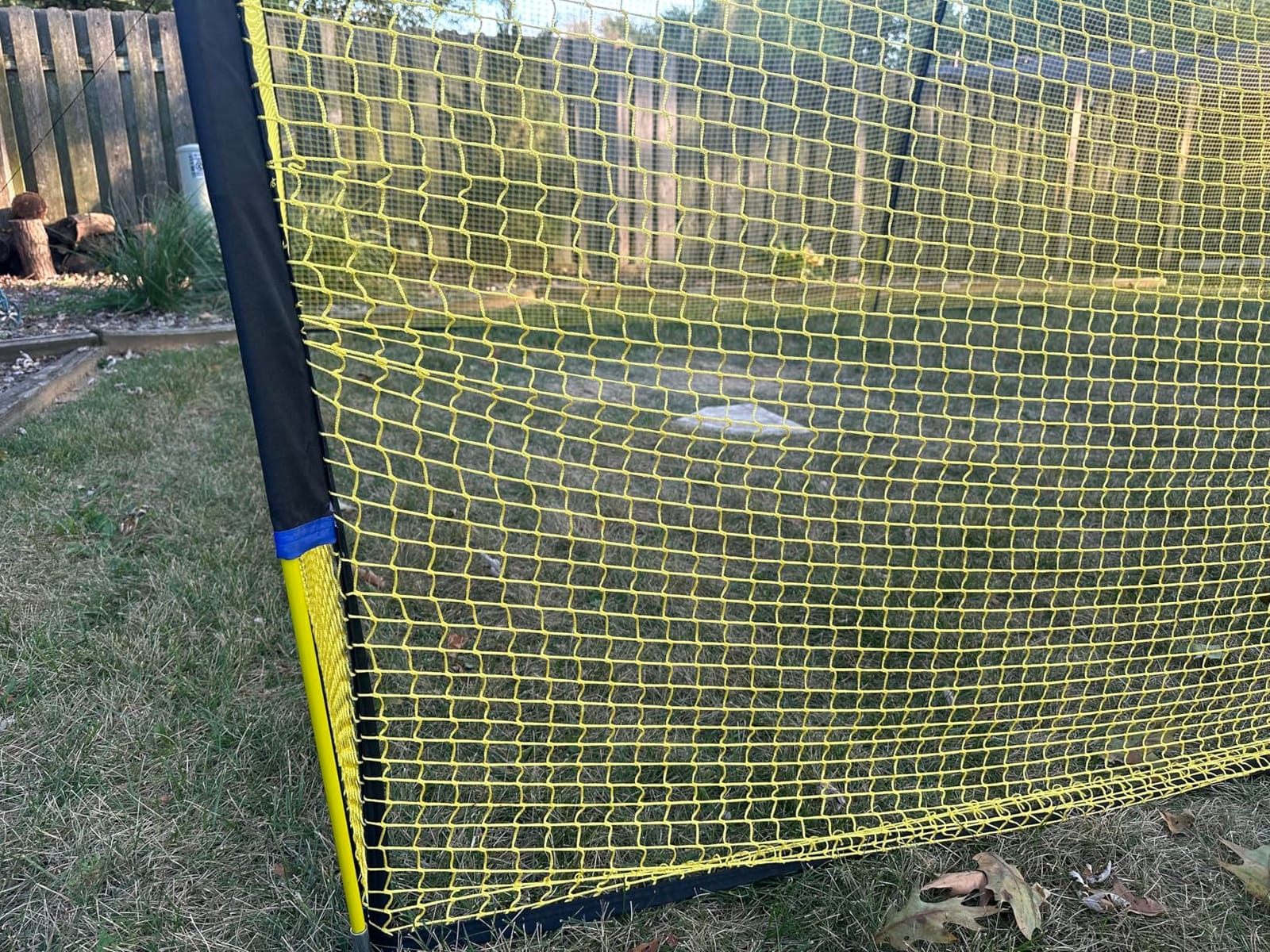 Apex Sports Portable 22ft x 12ft x 8ft Baseball & Softball Batting Cage with Pitching Machine Hole, 3ply 1.25'' Yellow Netting, Secure Steel Poles, 12.7MM Fibreglass Poles, Carry Bag Included customer photo 2