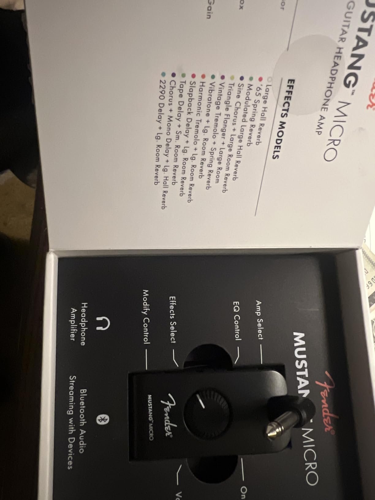 Fender Mustang Micro Plus Headphone Guitar Amplifier, Bluetooth, USB customer photo 1