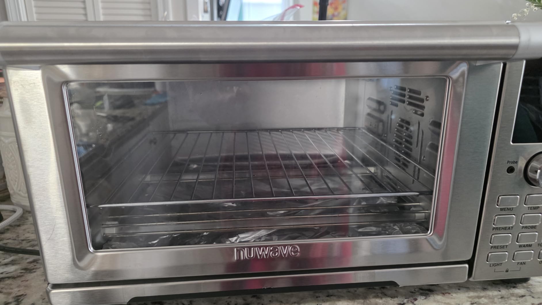Nuwave Bravo XL Pro Air Fryer Toaster Oven w/Grill Combo, 2026 New System | Ultra-Fast Convection, 35% Crispier, 2X More Even, 142 Presets, 50-500F, Smarter Probe, PFAS Free, 30QT, Stainless Steel customer photo 2
