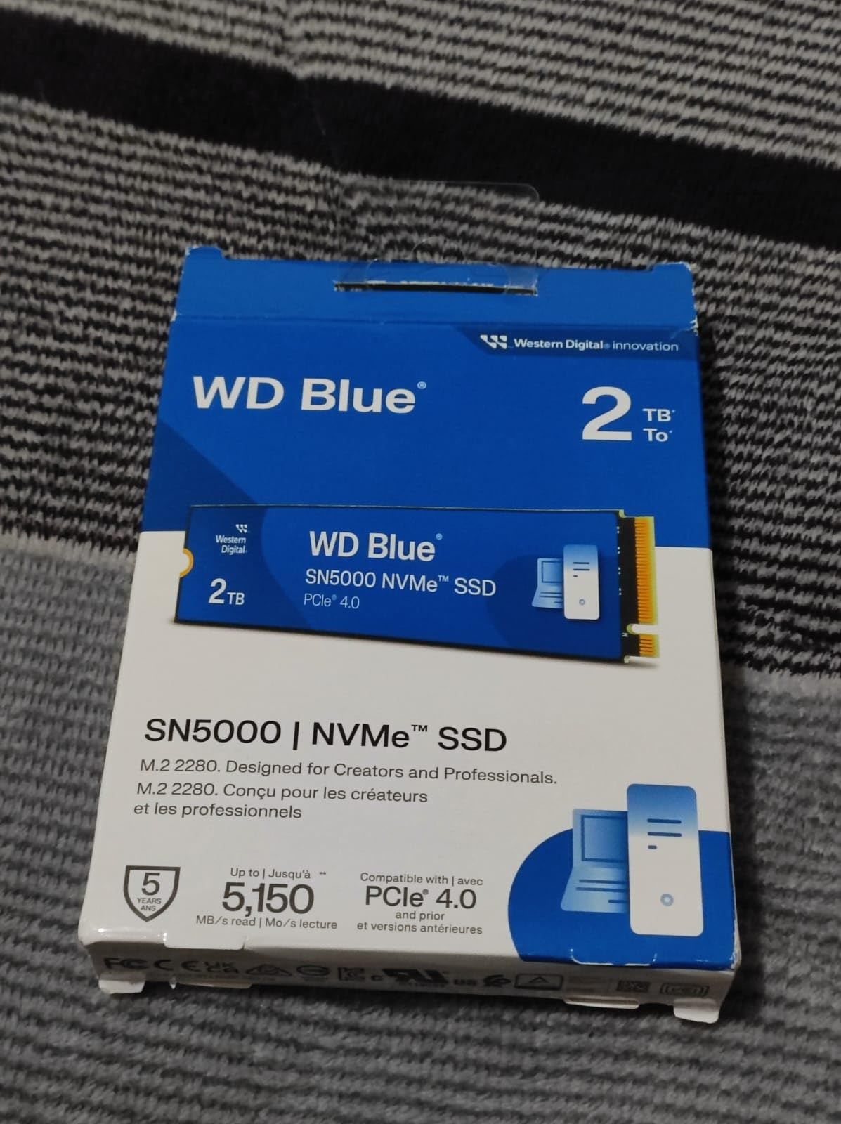 Western Digital 4TB WD Blue SN5000 NVMe Internal Solid State Drive SSD - PCIe Gen 4.0, M.2 2280, Up to 5,500 MB/s - WDS400T4B0E [New Generation] customer photo 2