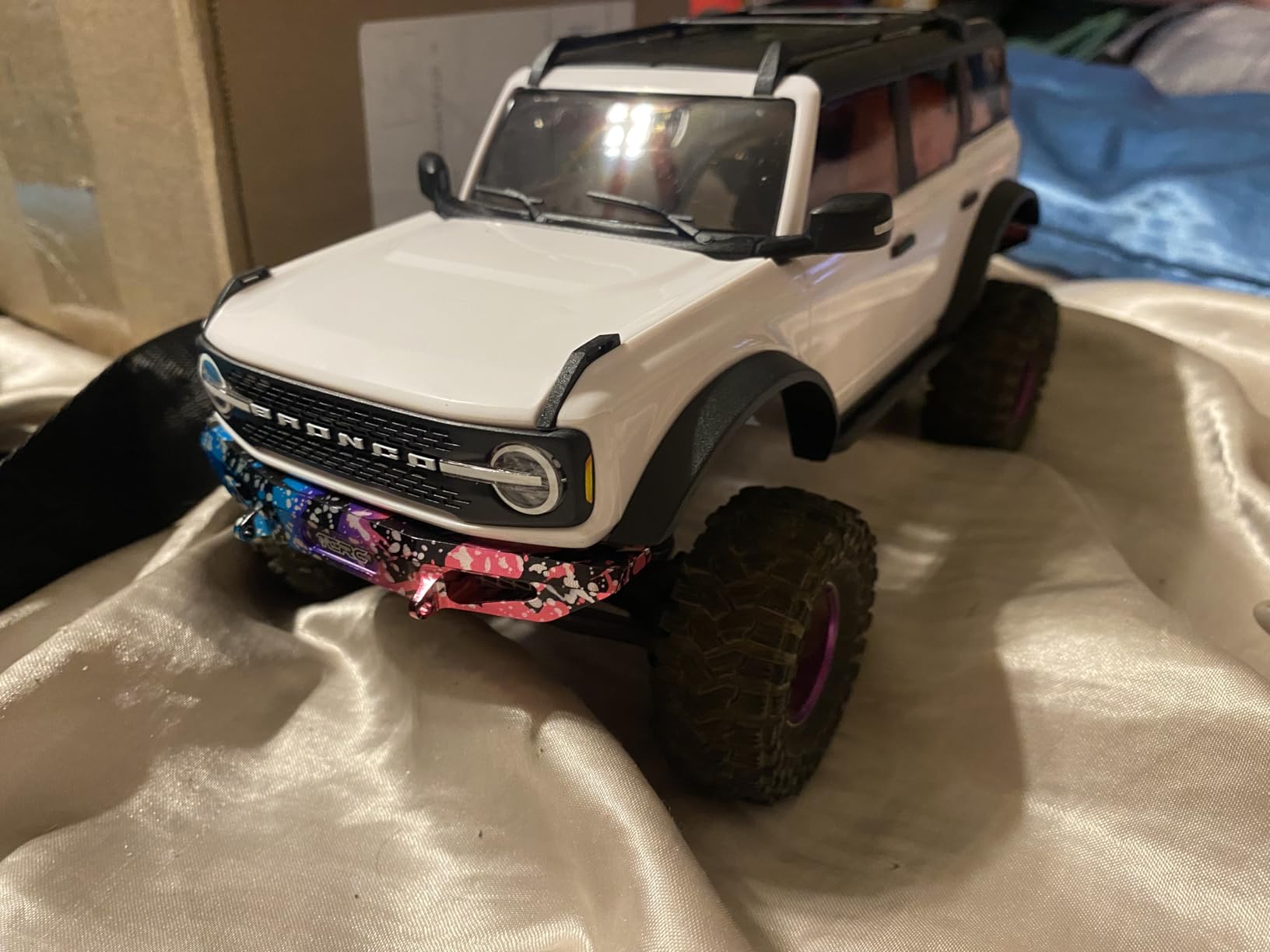Aluminum Front and Rear Bumpers Set for TRX4M Bronco 1/18 RC Crawler Car Upgrade Parts customer photo 2