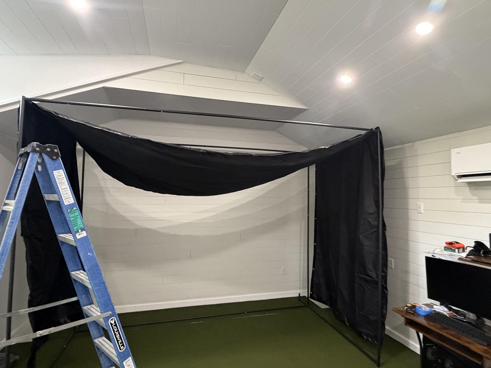 GoSports Golf Simulator Enclosure Nets - Complete Set with Frame and HD Impact Screen Kit - Indoor At Home Golf Training Equipment - Choose 10x8 ft, 12x9 ft, or 14x8 ft customer photo 2