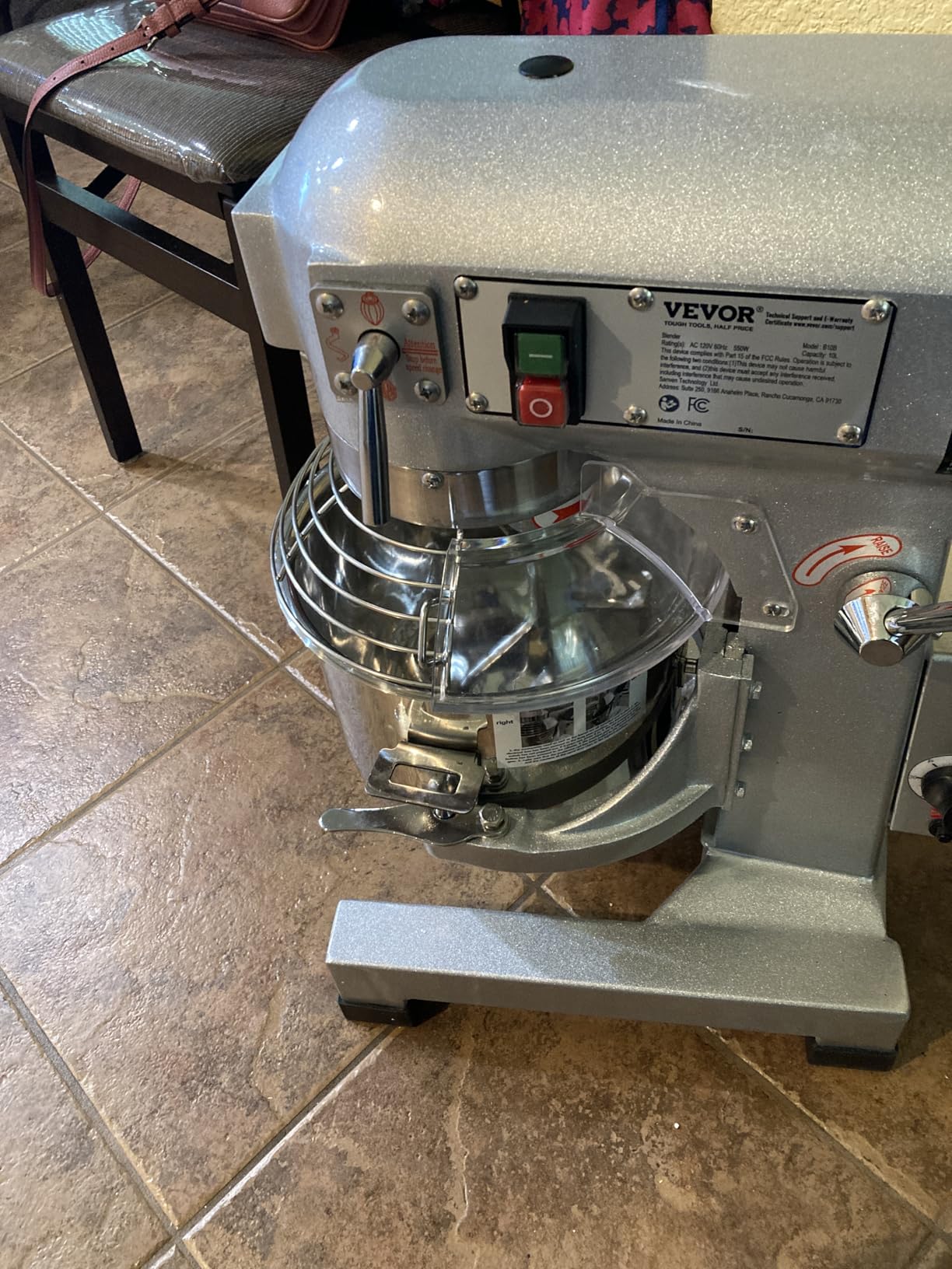 VEVOR Commercial Food Mixer 20Qt, Commercial Mixer with 3 Adjustable Speeds, 1100W Dough Mixer, Commercial Stand Mixer with Stainless Steel Bowl customer photo 2