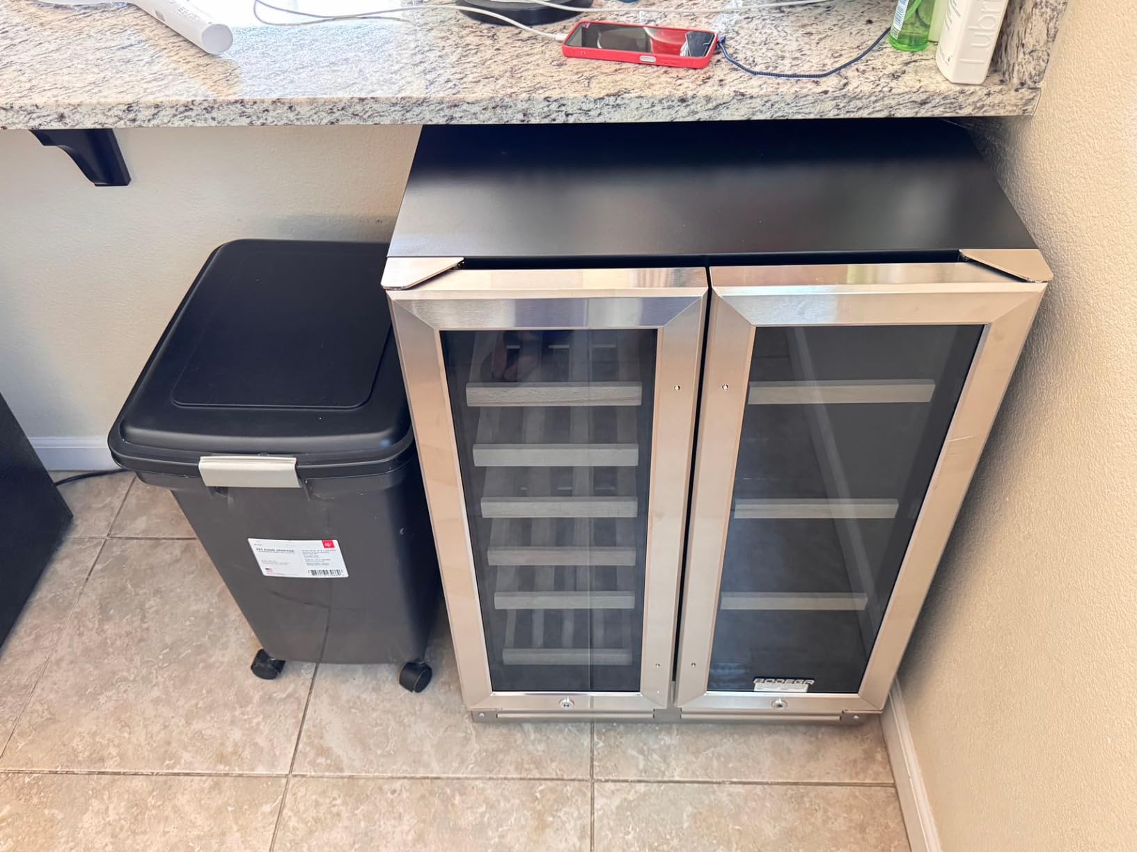 BODEGA 24 Inch Wine and Beverage Refrigerator, Dual Zone Wine and Bar Beverage Cooler, Commercial Black Bar Cooler With 2 Glass Doors, Bar Fridge Hold 19 Bottles and 57 Cans, Built-In or Freestanding customer photo 2