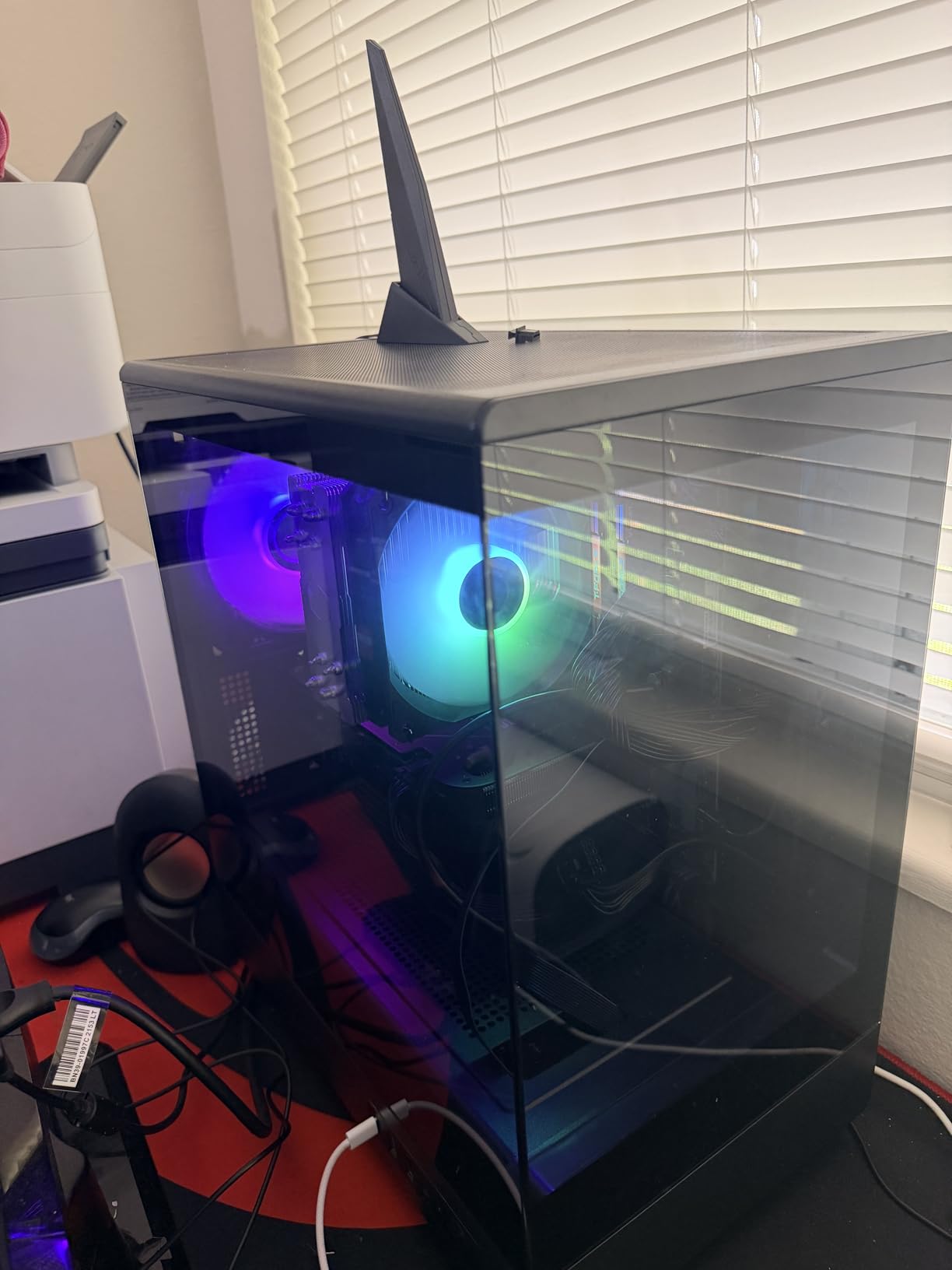 darkFlash Micro ATX PC Case, Pre-Install 3 PWM ARGB Fans Computer Case, Full View Dual Tempered Glass MATX Gaming PC Case, Type C Port, Supports up to 240mm AIO (DB330M) (White) customer photo 1
