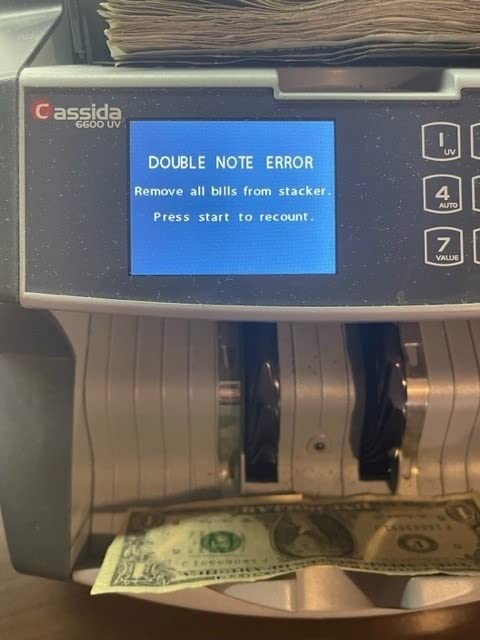 Cassida Money Mixed Bill Counter | Business Grade | 2-Pockets | 9900R V2 | 2 CIS, UV/MG, IR/IT Counterfeit Detection with Built-in Printer, Bill Sorter, Value Counting, Printer Enabled, Touch Screen customer photo 2