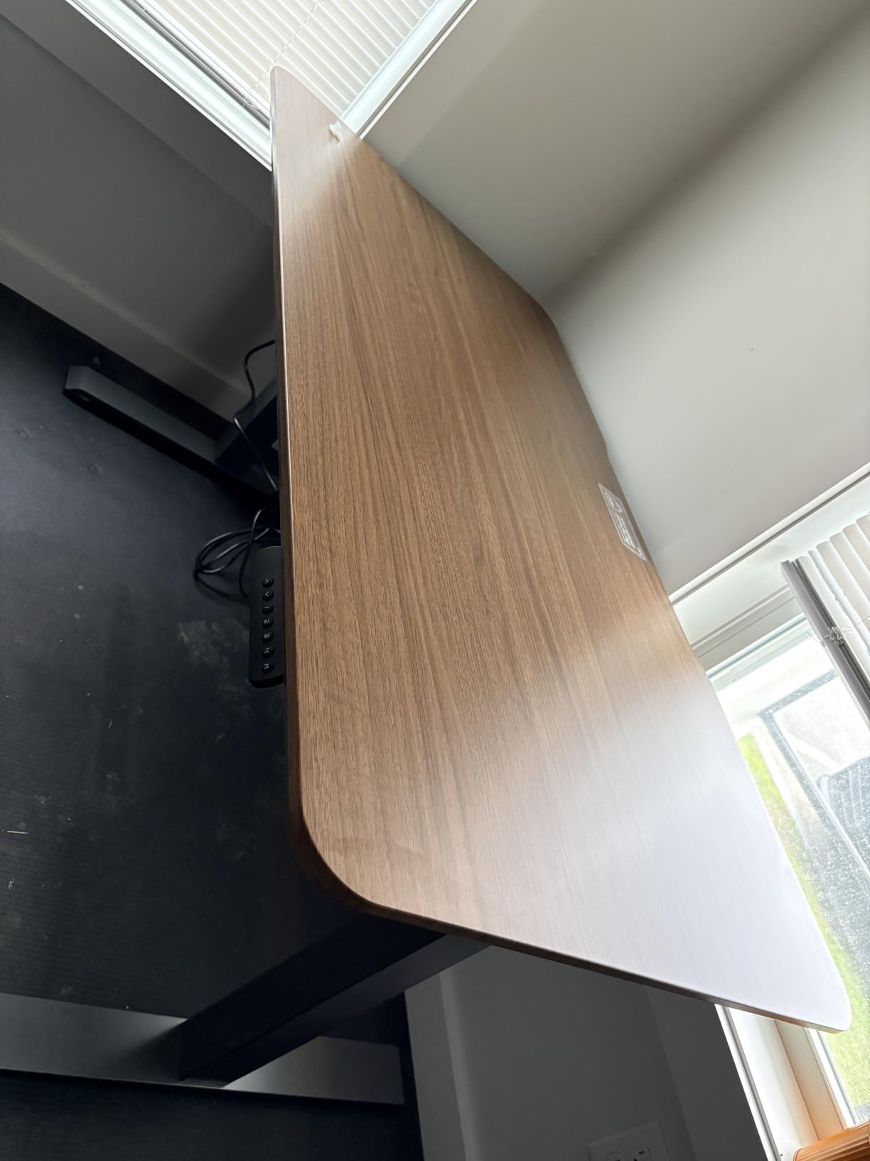 Vari Classic Electric Standing Desk - 60x30 - Walnut/Slate | Adjustable Height Sit-Stand Computer Desk - Dual Motor with 4 Memory Presets, Stable T-Style Legs customer photo 1